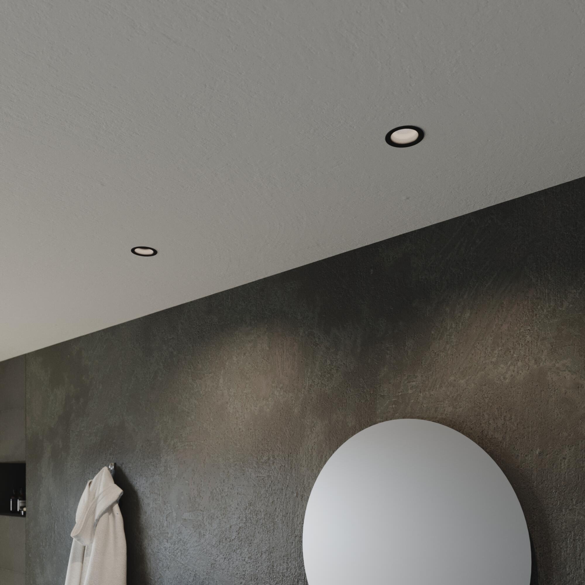 Kit 1 spot à encastrer fixe Edolo led, blanc chaud / neutre, D8,5 INSPIRE noir - 6