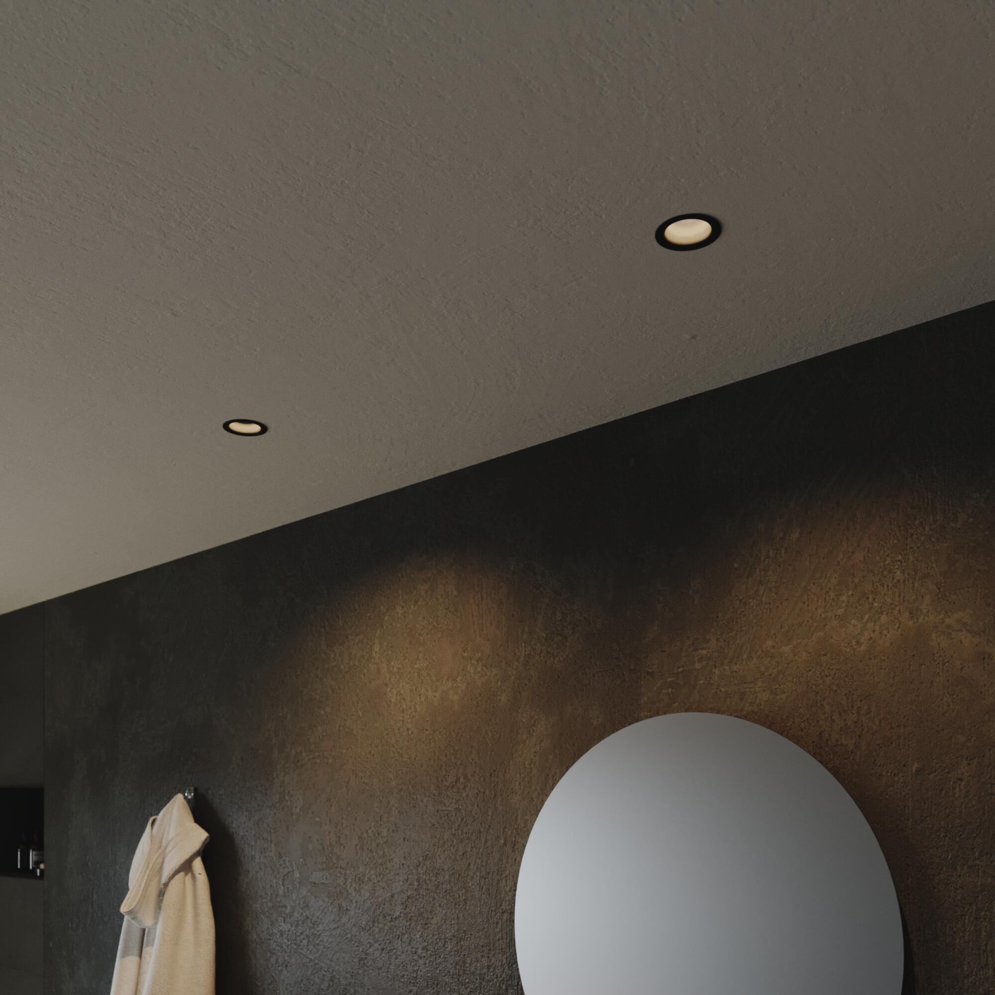 Kit 1 spot à encastrer fixe Edolo led, blanc chaud / neutre, D8,5 INSPIRE noir - 5