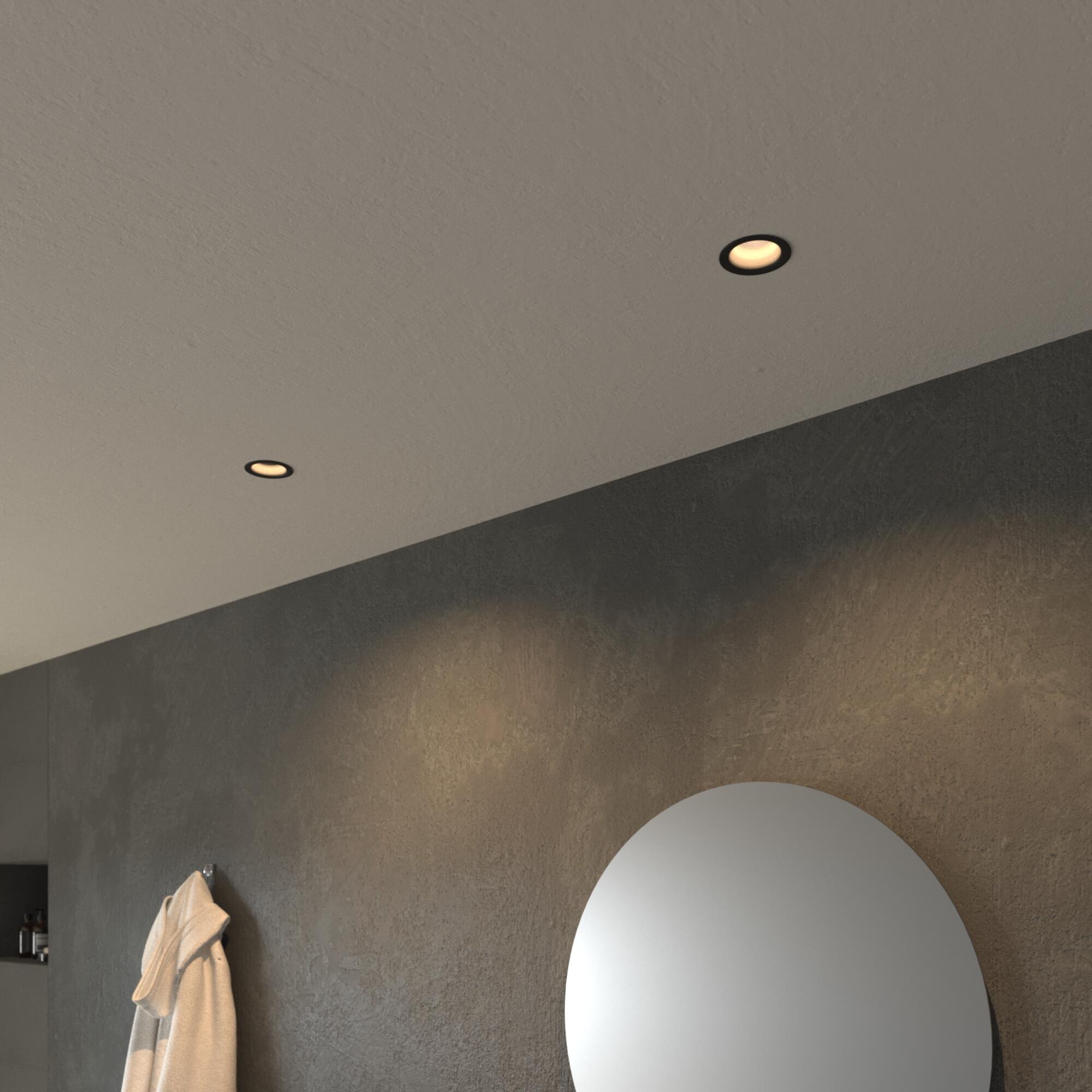 Kit 1 spot à encastrer fixe Edolo led, blanc chaud / neutre, D8,5 INSPIRE noir - 4