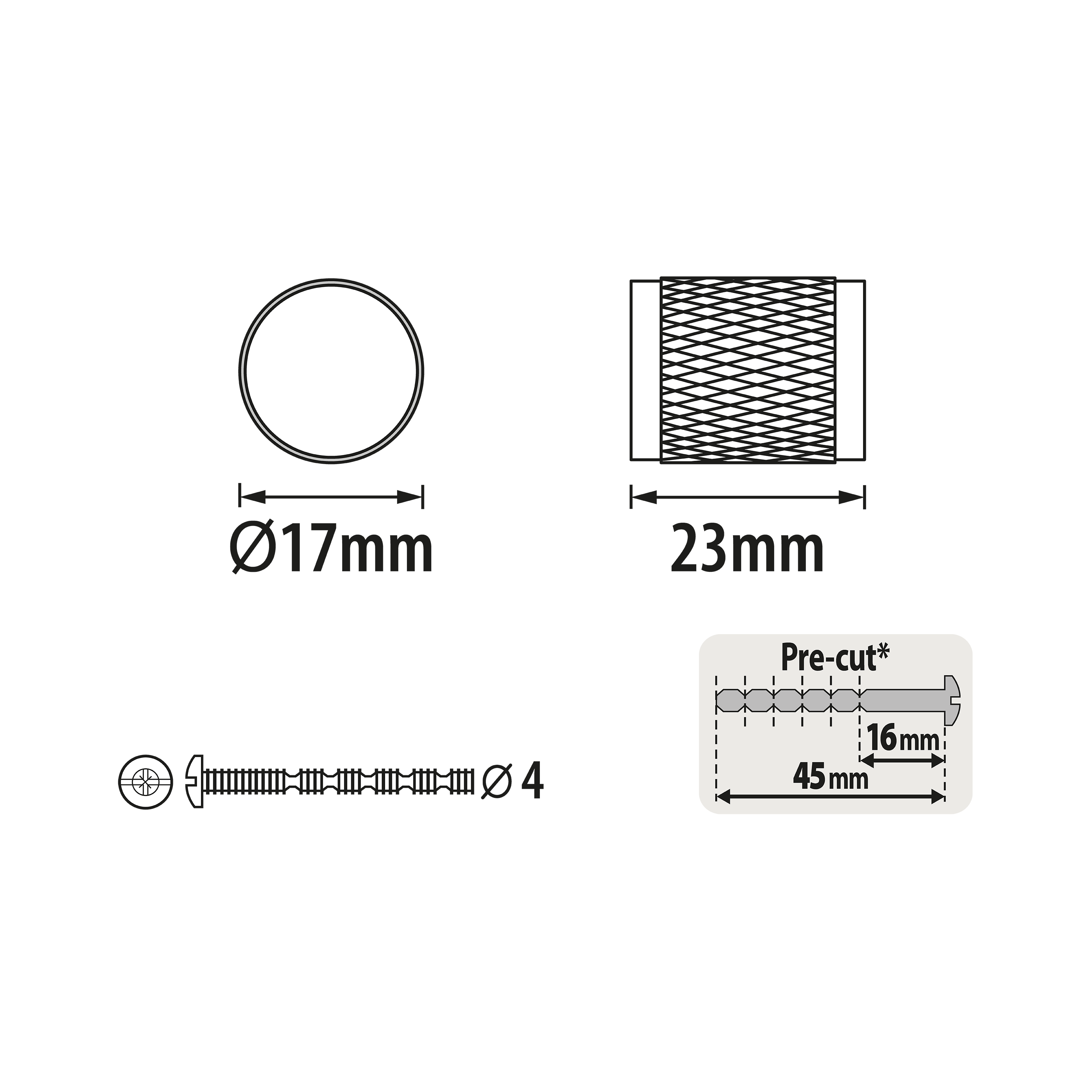 2 Puxadores para móvel alumínio escovado com textura dourado 18 mm Inspire Axel - 6