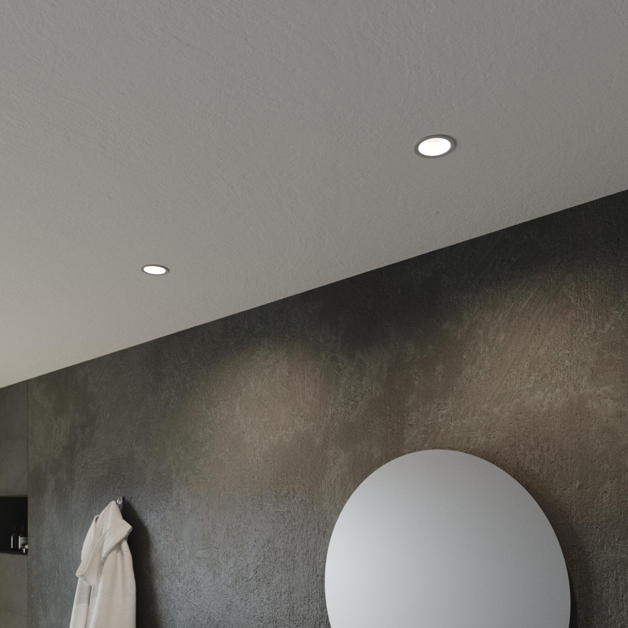 Kit 1 spot à encastrer fixe Edolo led, blanc chaud / neutre, D8,5 INSPIRE blanc - 5