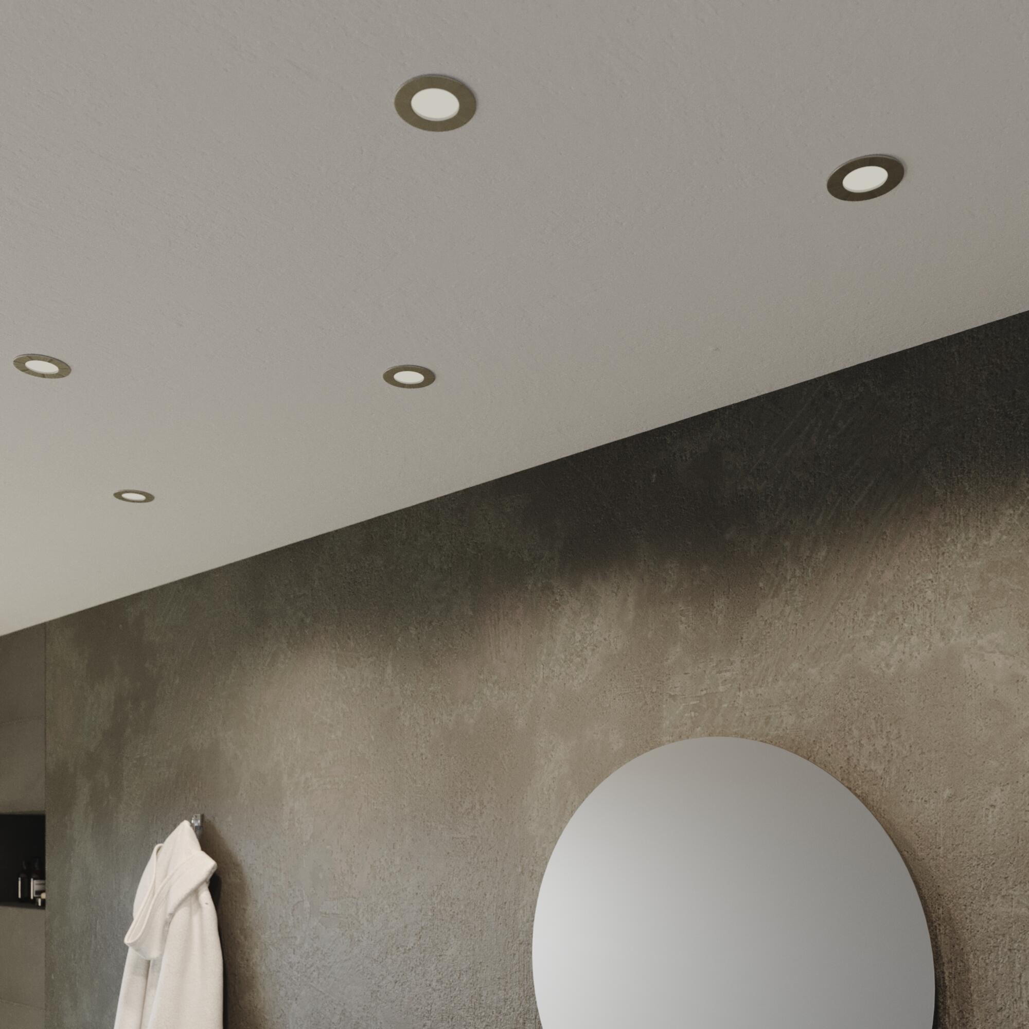 Set 3 pezzi faretto da incasso LED con fonte luminosa fisso Extraflat argento ø 8 cm CCT da bianco caldo a bianco freddo INSPIRE - 4