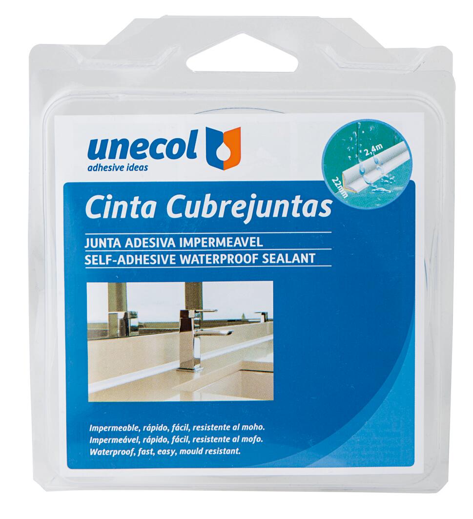 Cinta cubrejuntas para sanitario unecol 22mm x 2.4m