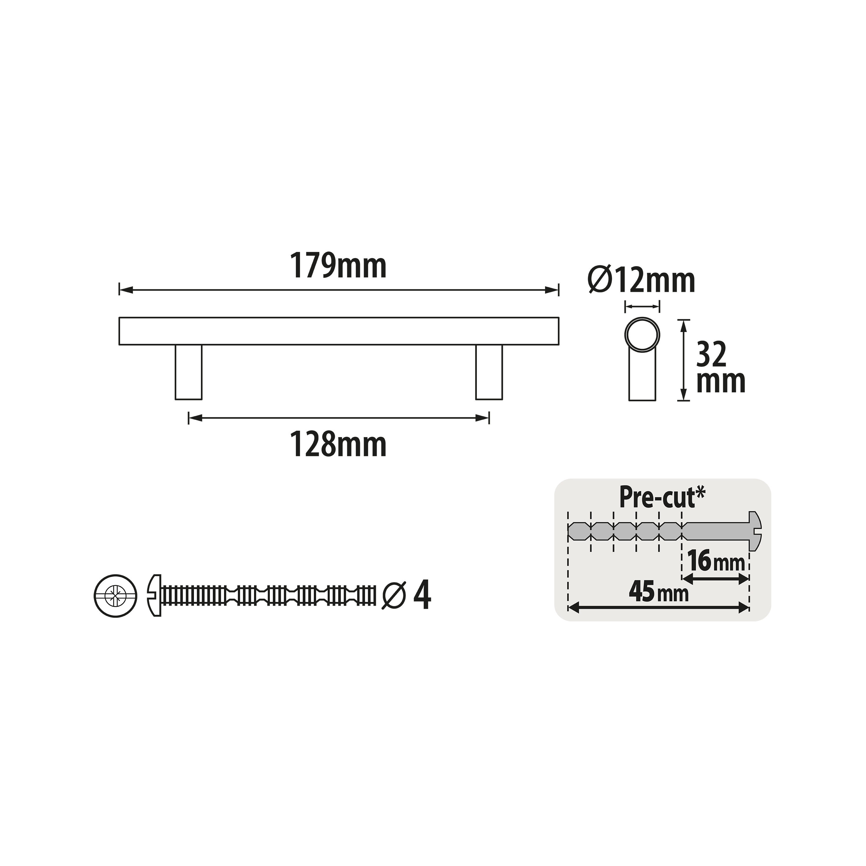Puxador para móvel asa aço inoxidável escovado prateado 128 mm Inspire Sara - 5