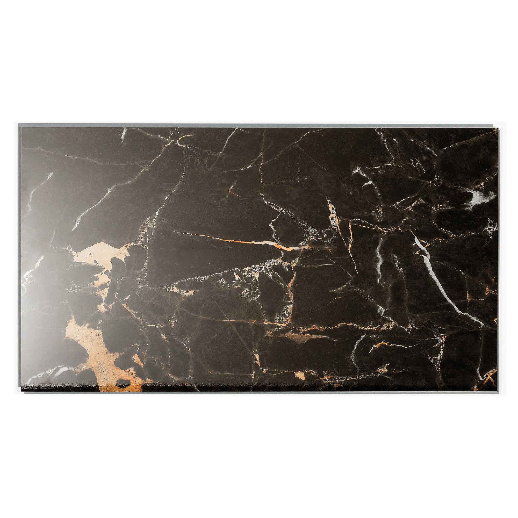 Revestimiento de pared decorativo efecto piedra de PVC Gloss Tavira negro de 65x37.5cm - 2