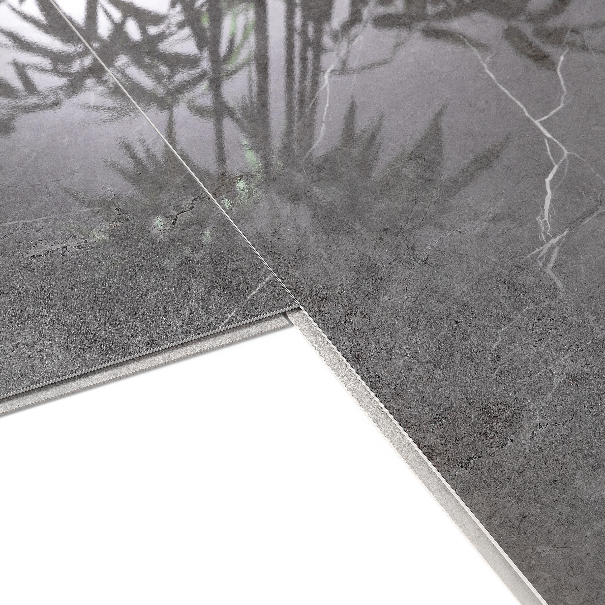Revestimiento de pared decorativo efecto mármol de PVC Gloss Porto negro de 65x37.5cm - 4