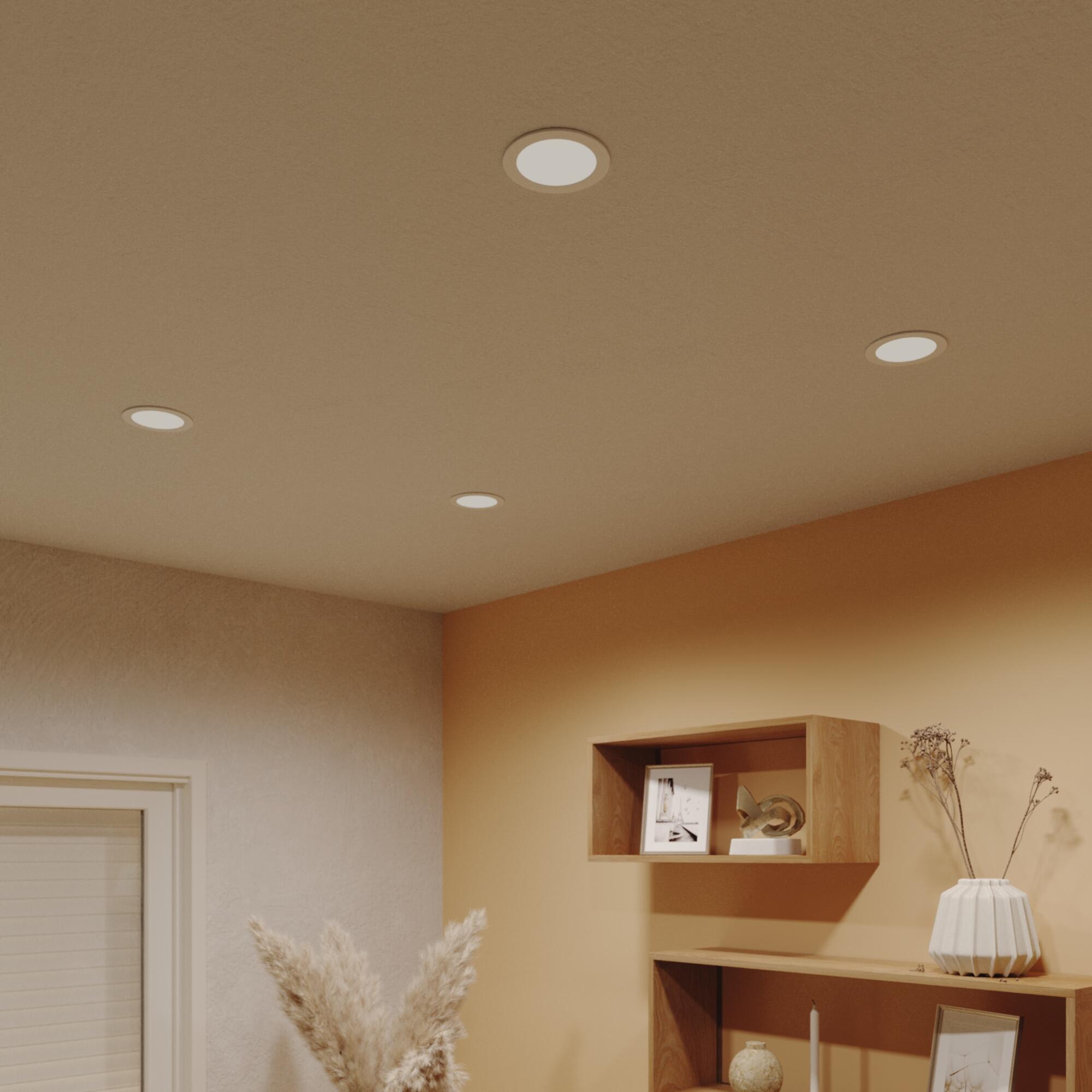 Spot à encastrer LED Extraflat Classe A IP44, D.12, blanc neutre, blanc INSPIRE - 5