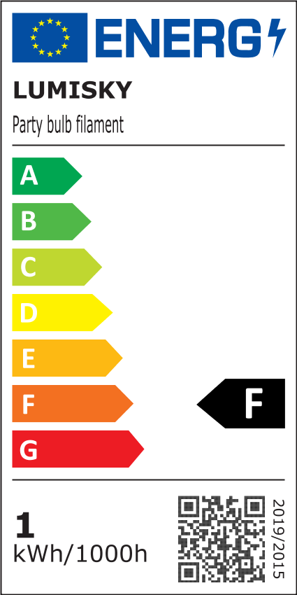 5 ampoules led à filament ambre edison E27 300Lm = 30W blanc très chaud, LUMISKY - 5