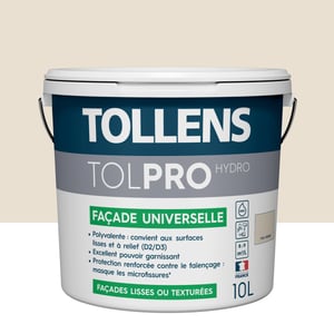 Peinture extérieure façade Tolpro universelle TOLLENS PRO ton pierre mat 10l