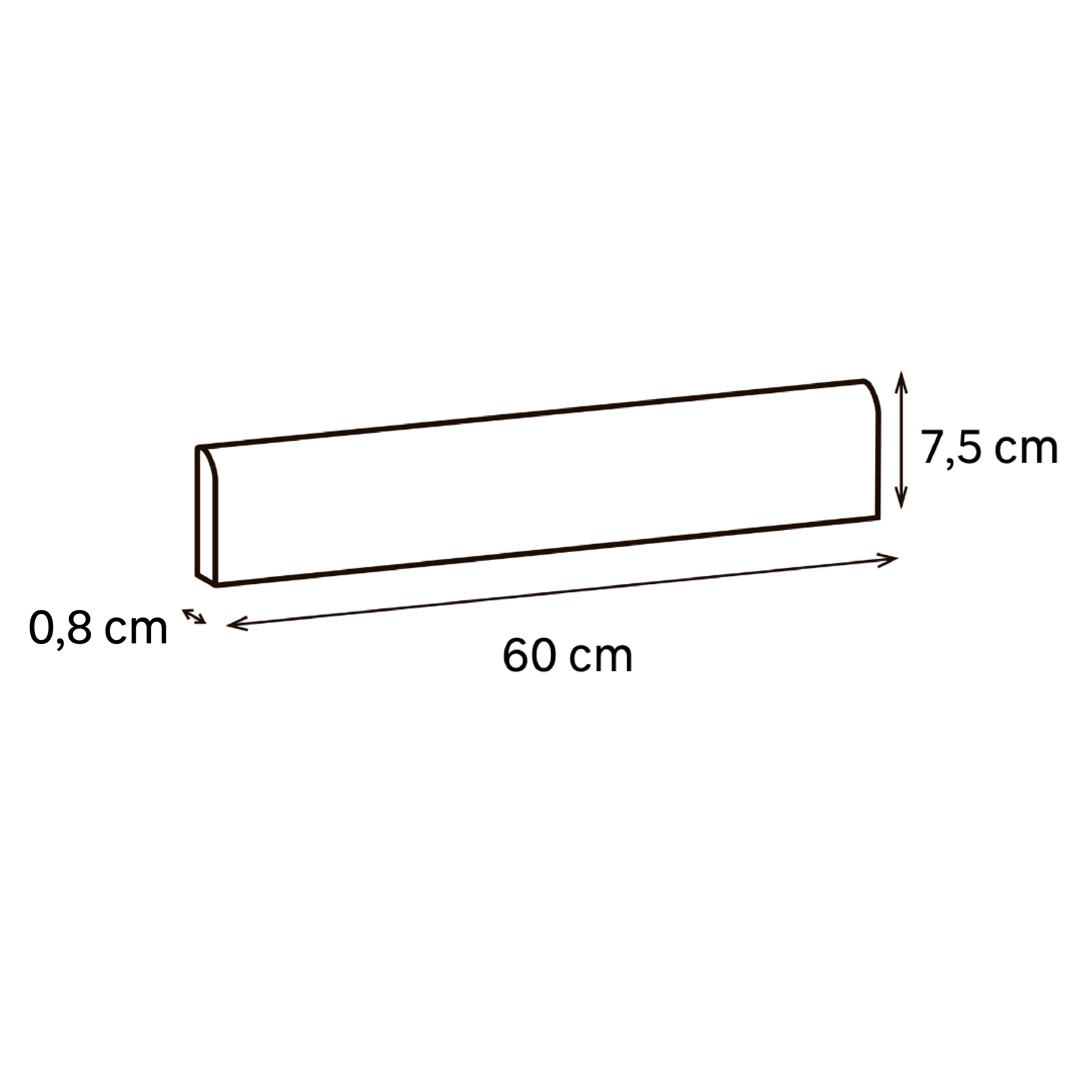 Lot de 2 plinthes Marbre blanc mat n°51, Ht.  x L. 60 cm, Ep.8 mm - 3