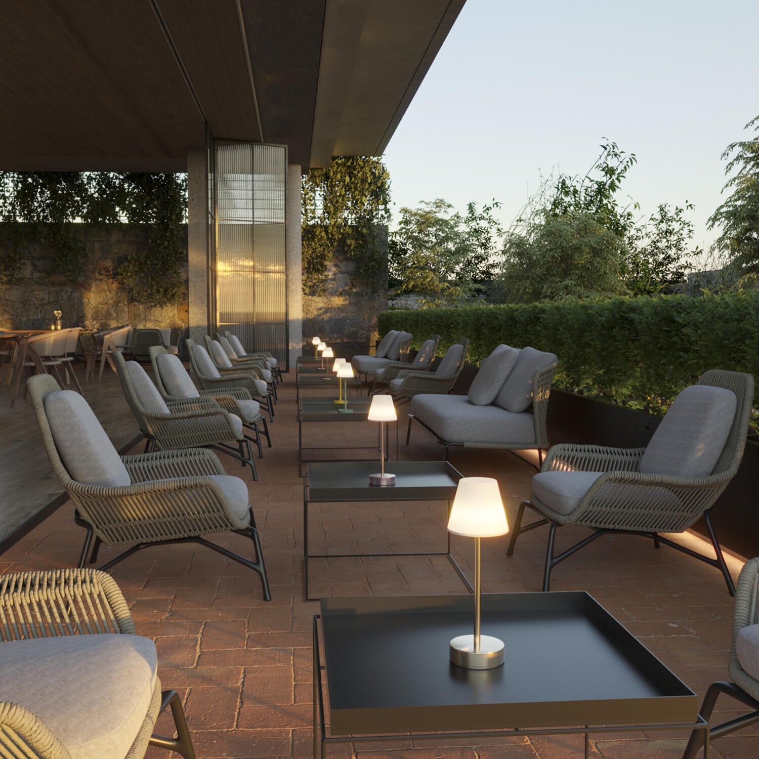 Candeeiro de mesa exterior LED LOLA SLIM 2W 4000K DOURADO - 14
