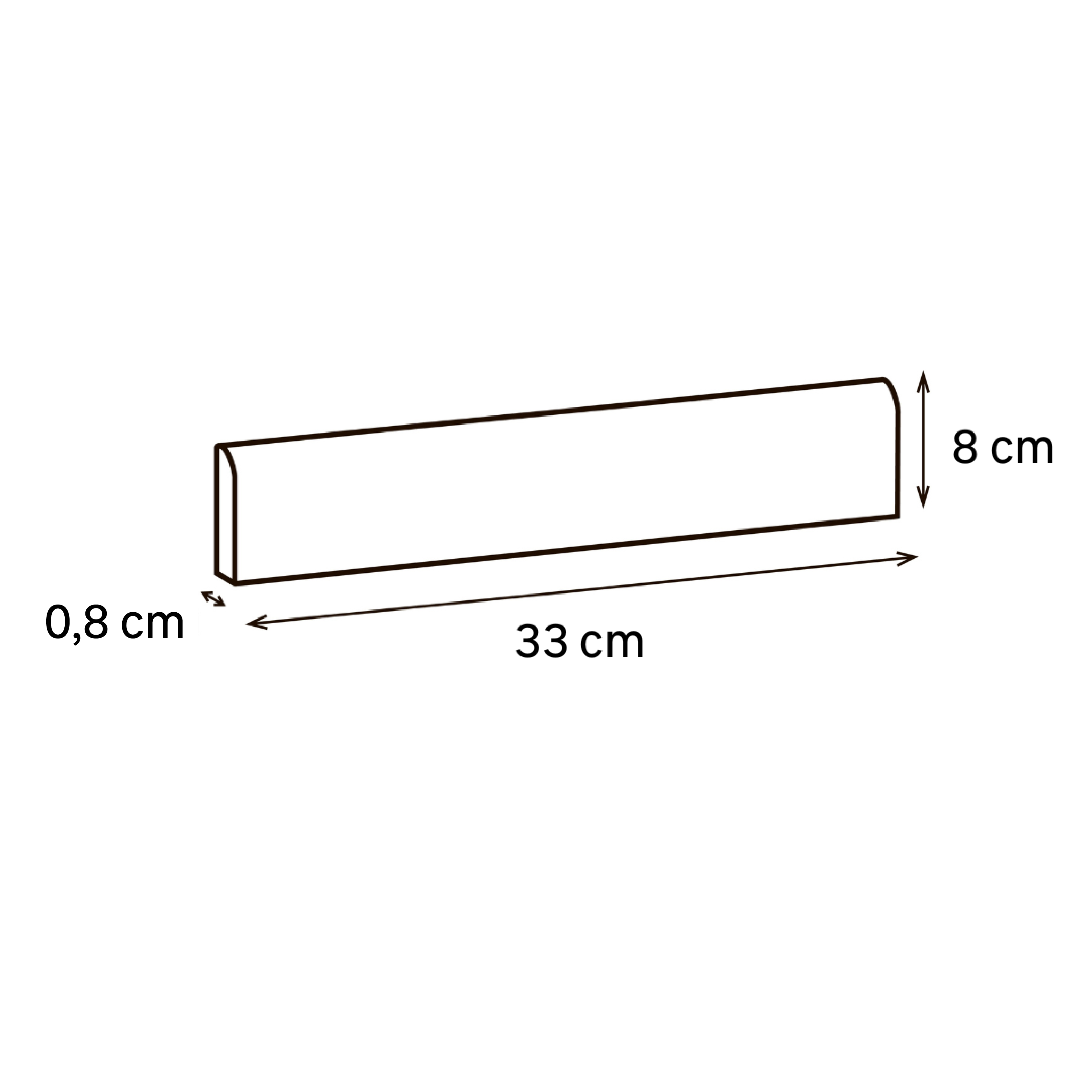 Lot de 3 plinthes Pierre beige n°18, Ht.  x L. 33 cm, Ep.7.9 mm - 3
