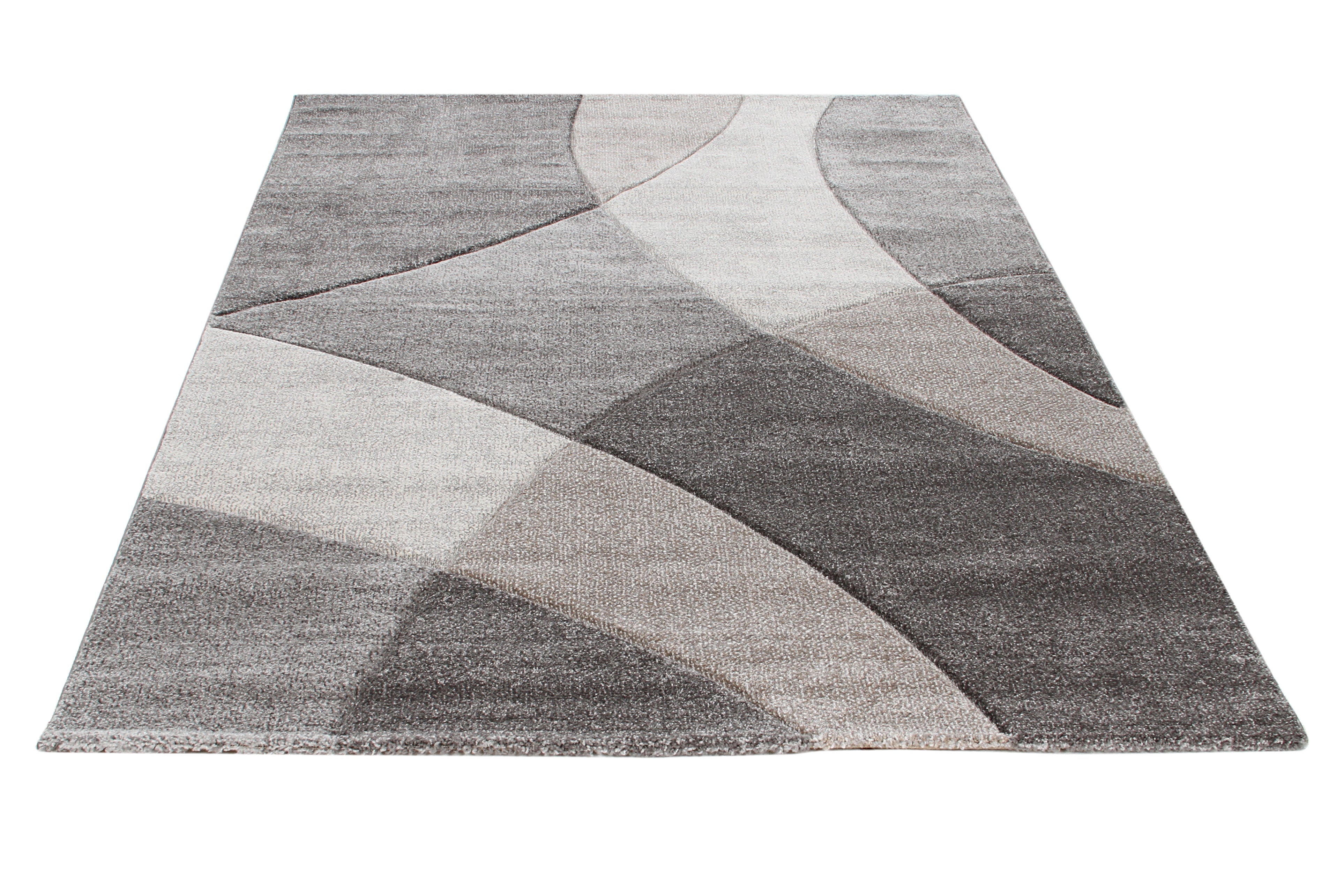 Tappeto Opera Diamanti onde geometrico beige, L 220 x L 160 cm - 4