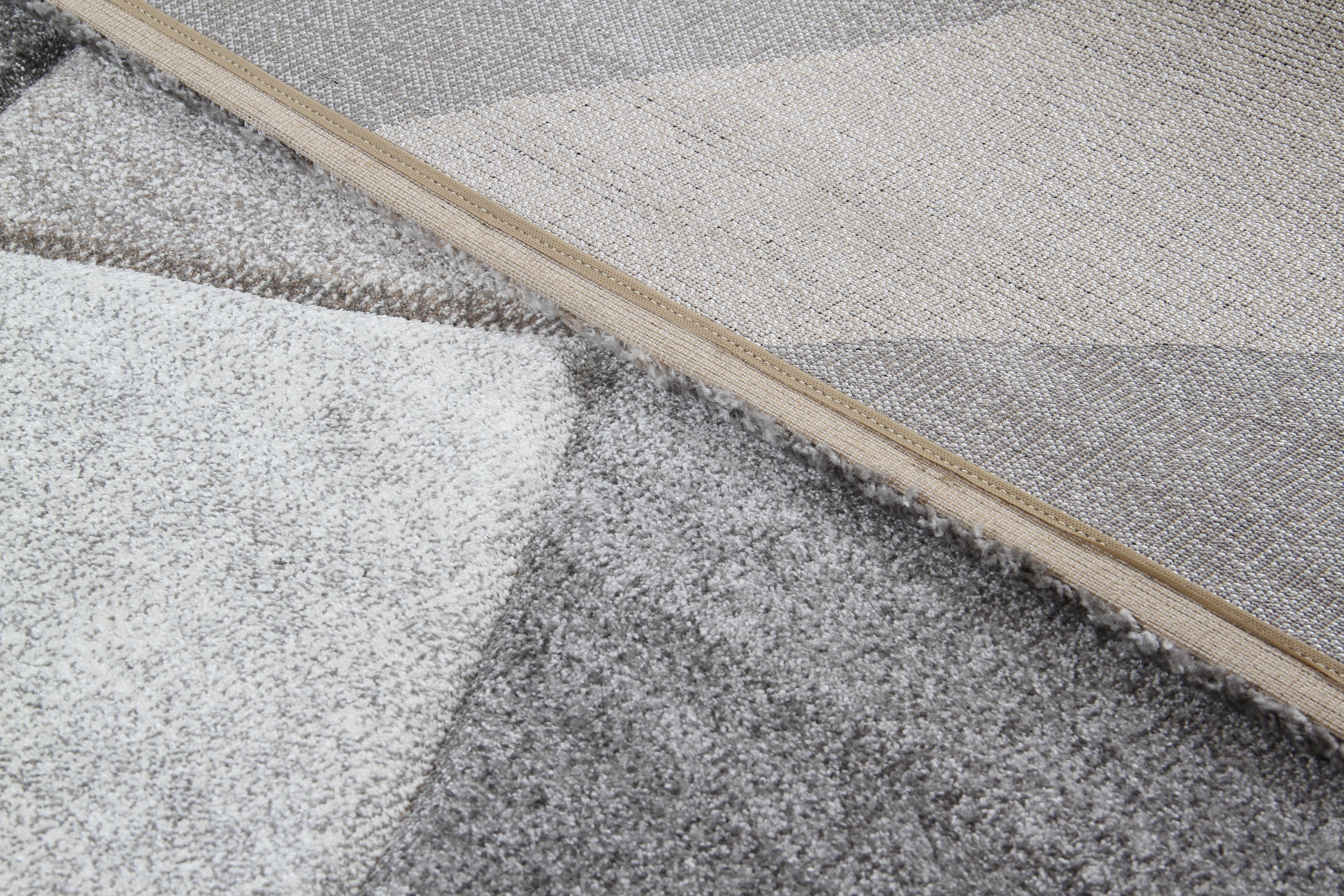 Tappeto Opera Diamanti onde geometrico beige, L 220 x L 160 cm - 9