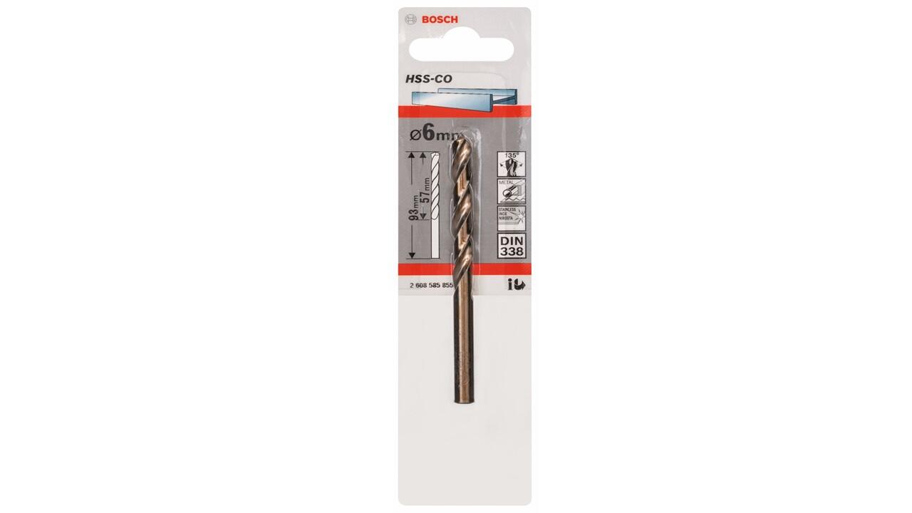 Broca para metal ø 6 x l. 93 mm bosch hss-co din338