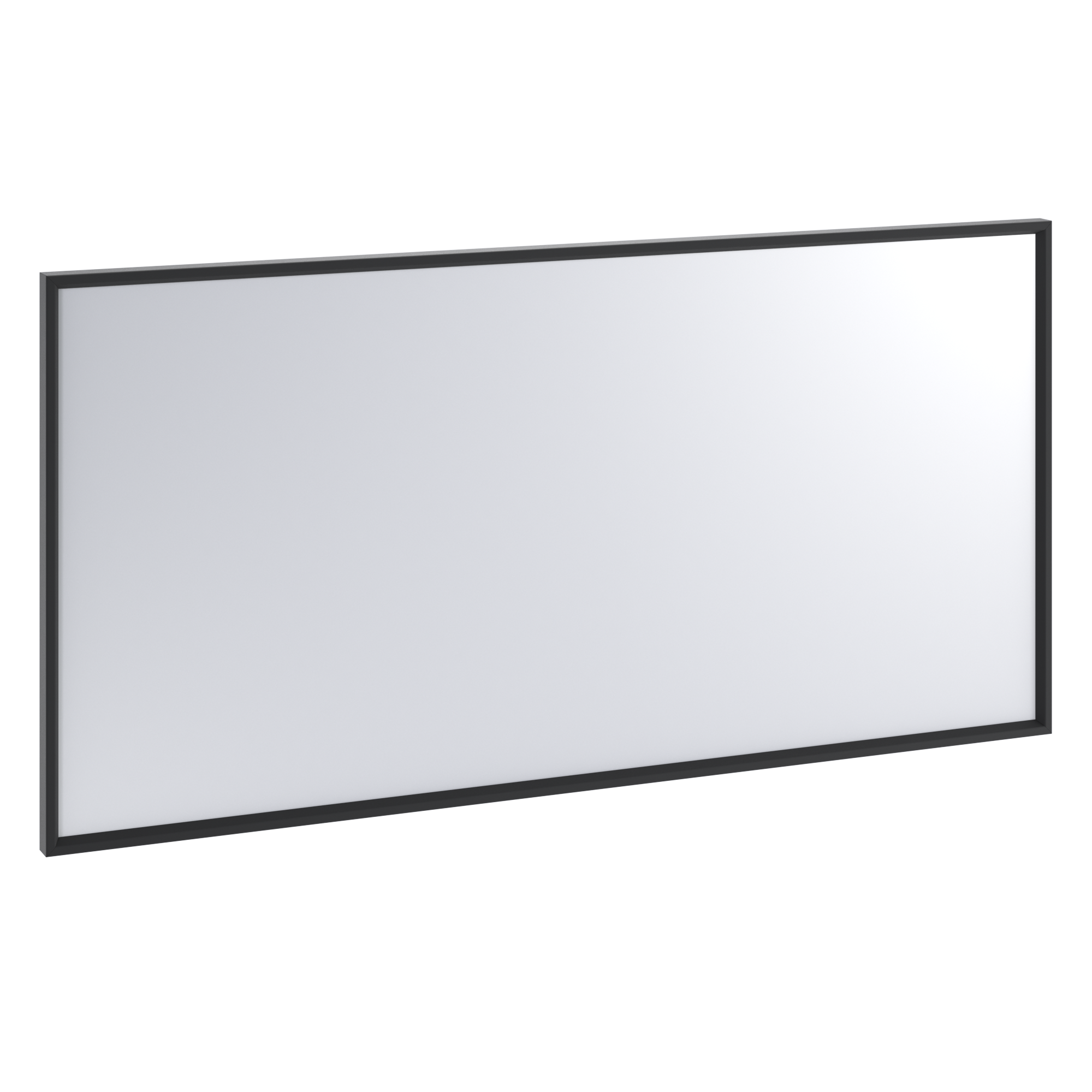 Espejo enmarcado rectangular negro 120 x60 cm
