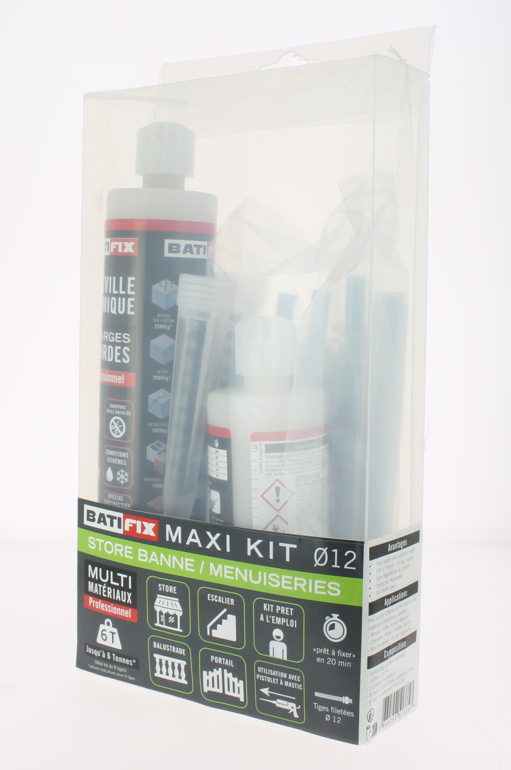 Maxi kit de chevilles chimiques pour store de terrasse - tiges acier diamètre 12 - 2