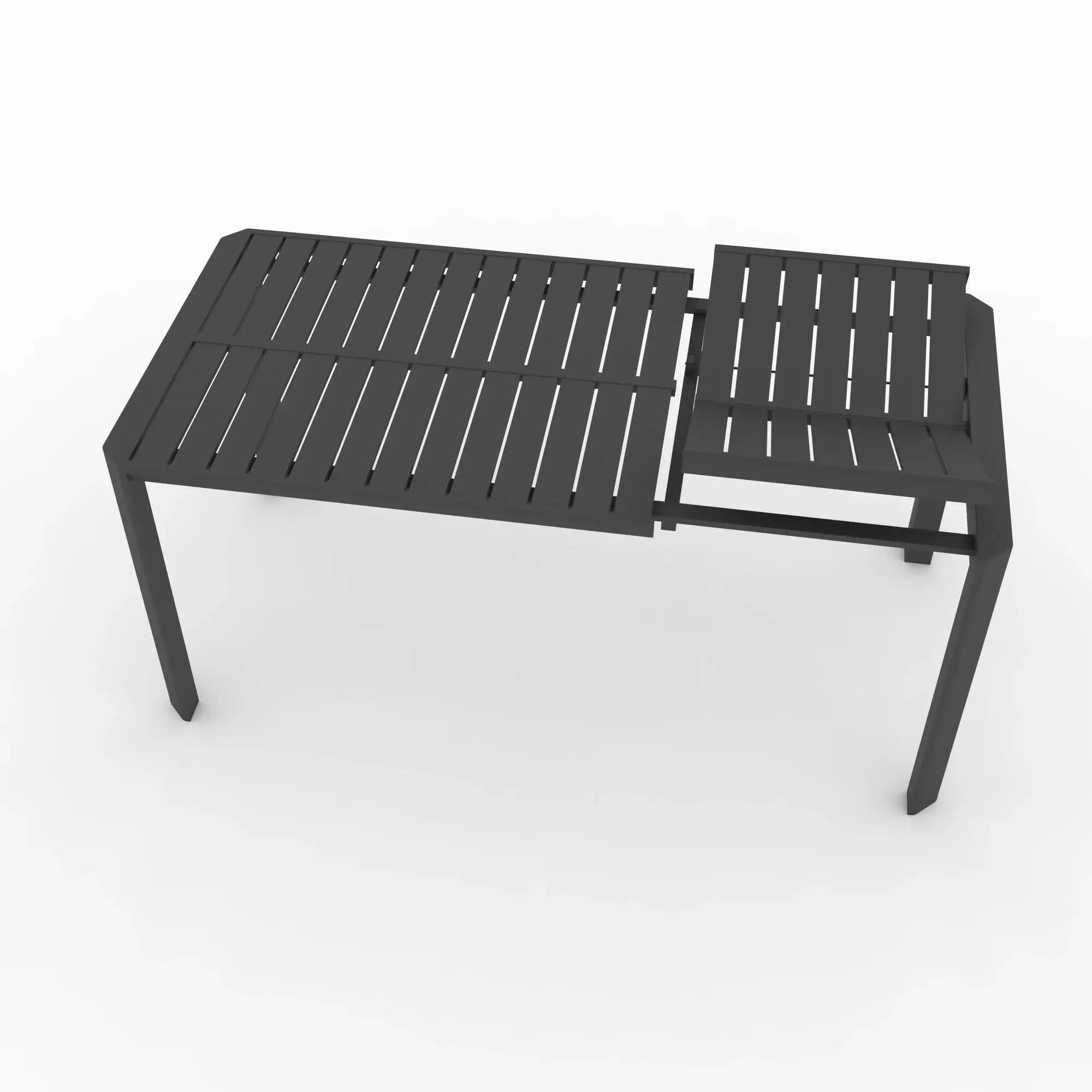 Mesa de alumínio NATERIAL IDAHO 110/162X82CM  VERDE FLORESTA - 4