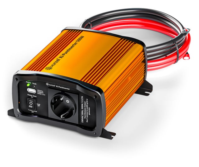 Inversor de Onda Senoidal Pura Avançado XJ-XUNZEL-500W-24V cabos incluídos