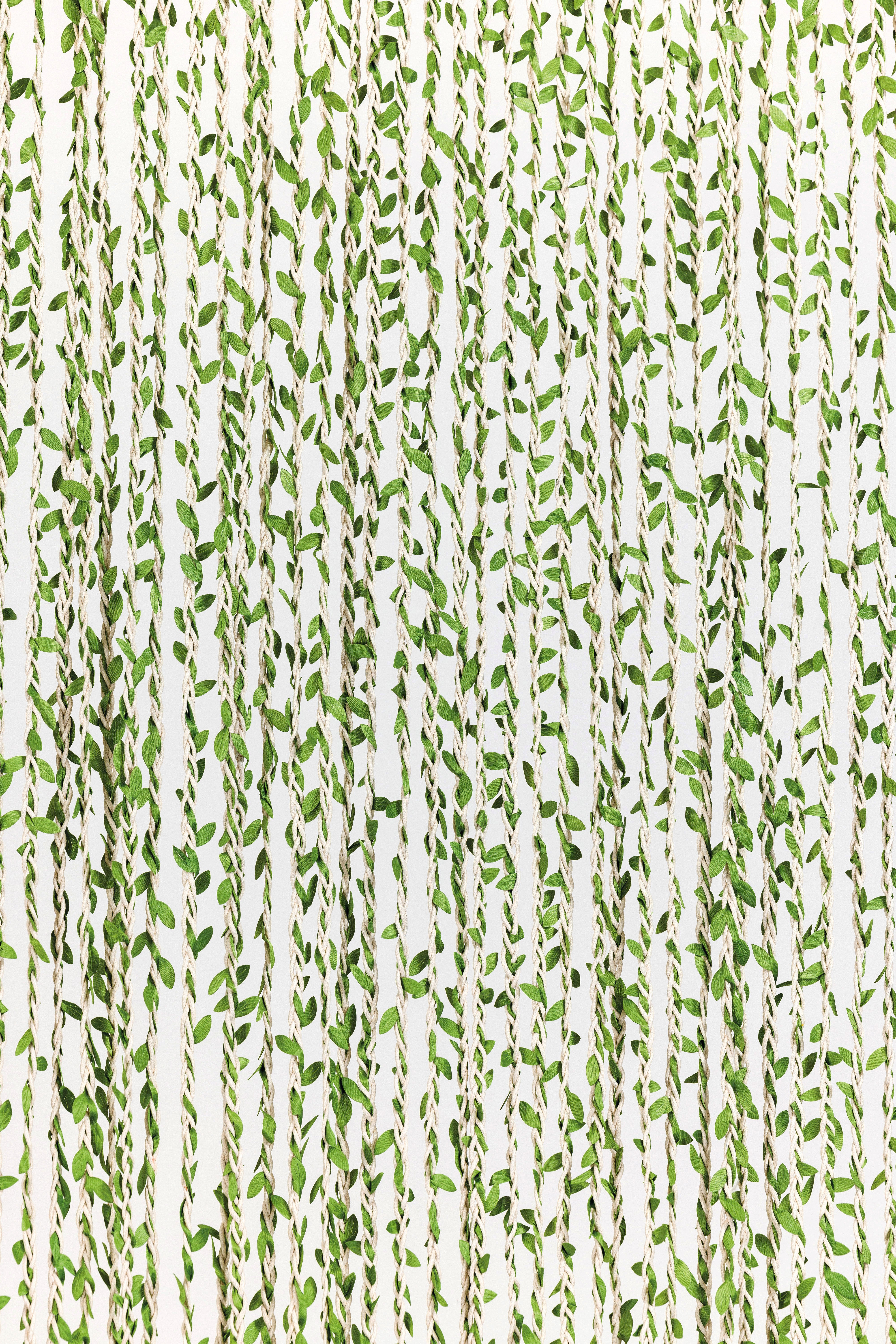 Rideau de porte en papier, l.90 x H.200 cm, vert, Samana - 3