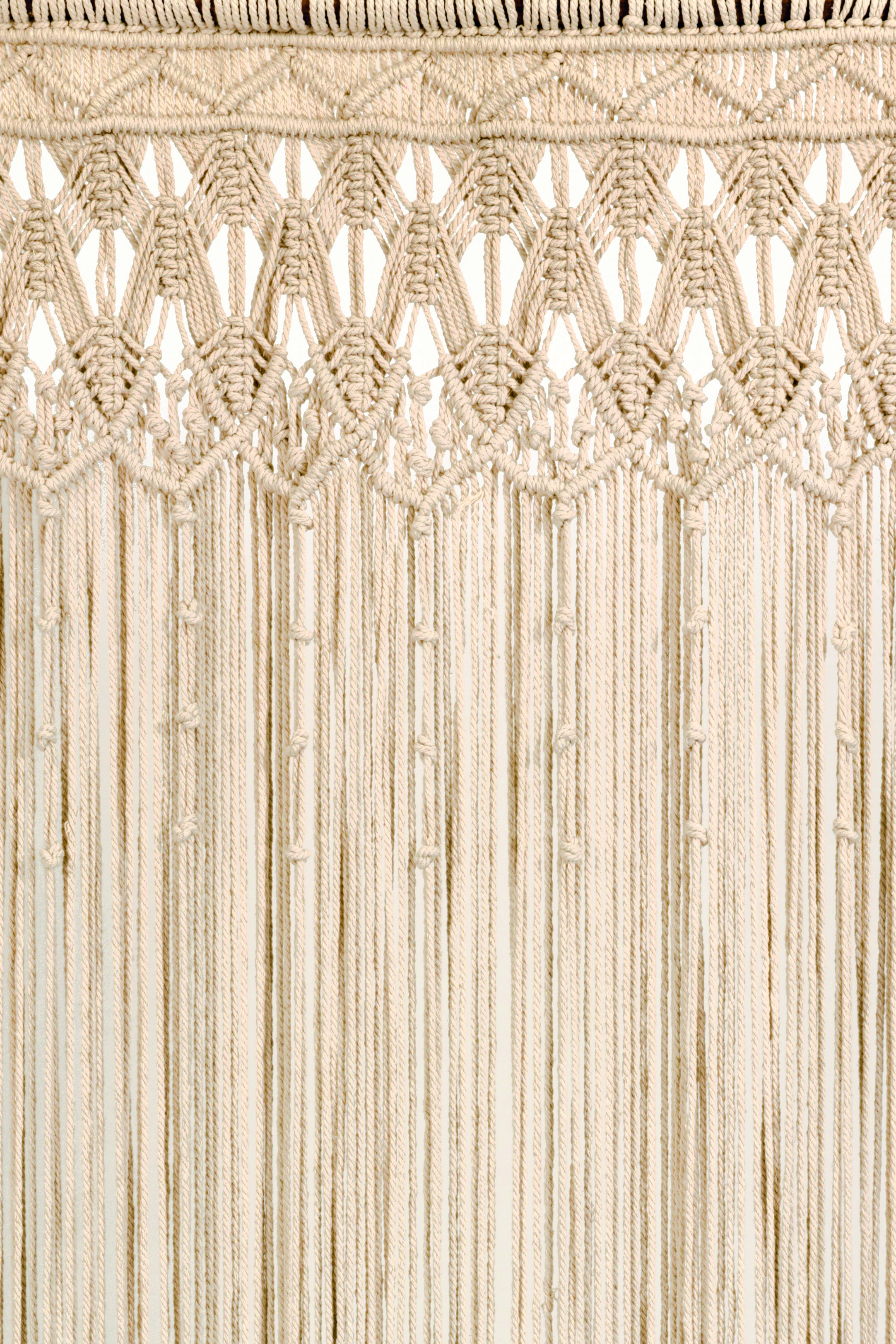Rideau de porte en coton, l.90 x H.200 cm, beige, Bohème - 4