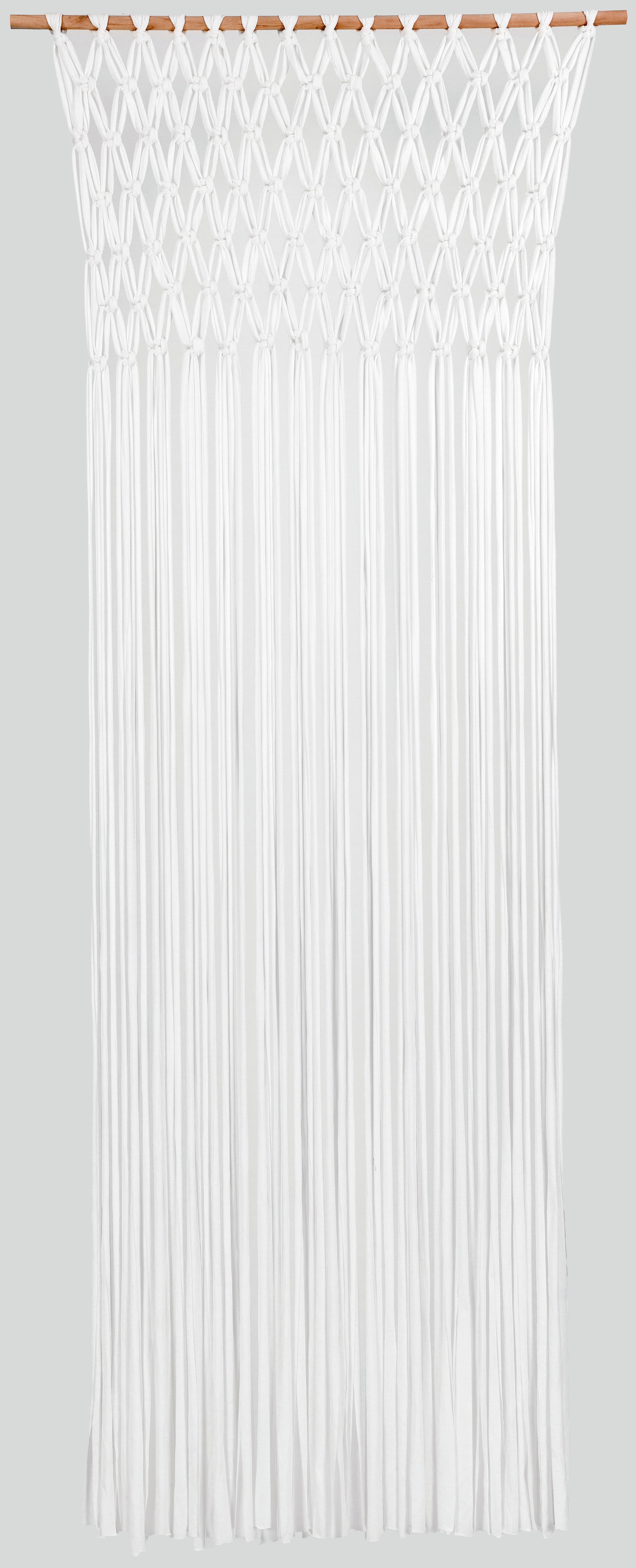 Rideau de porte en coton, l.90 x H.200 cm, blanc, Cocoon - 2