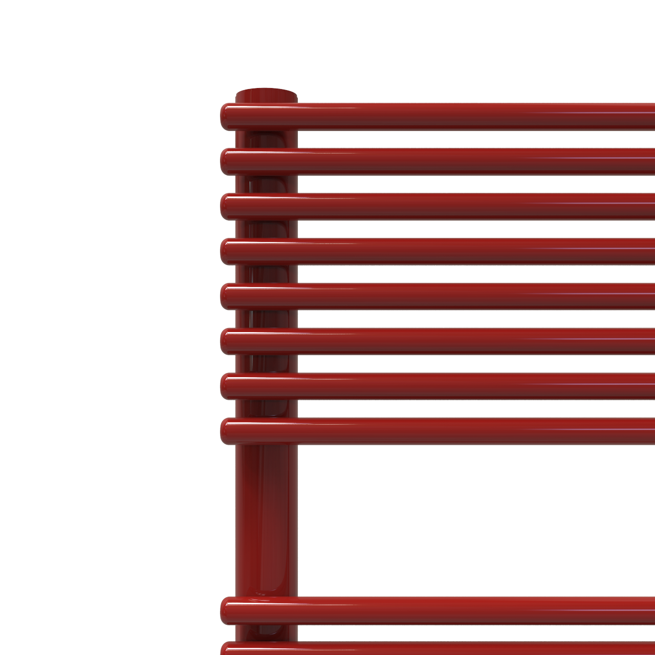 Scaldasalviette ad acqua calda DE'LONGHI SLIM rosso  interasse 450 mm, L 50 x H 107.7 cm - 6