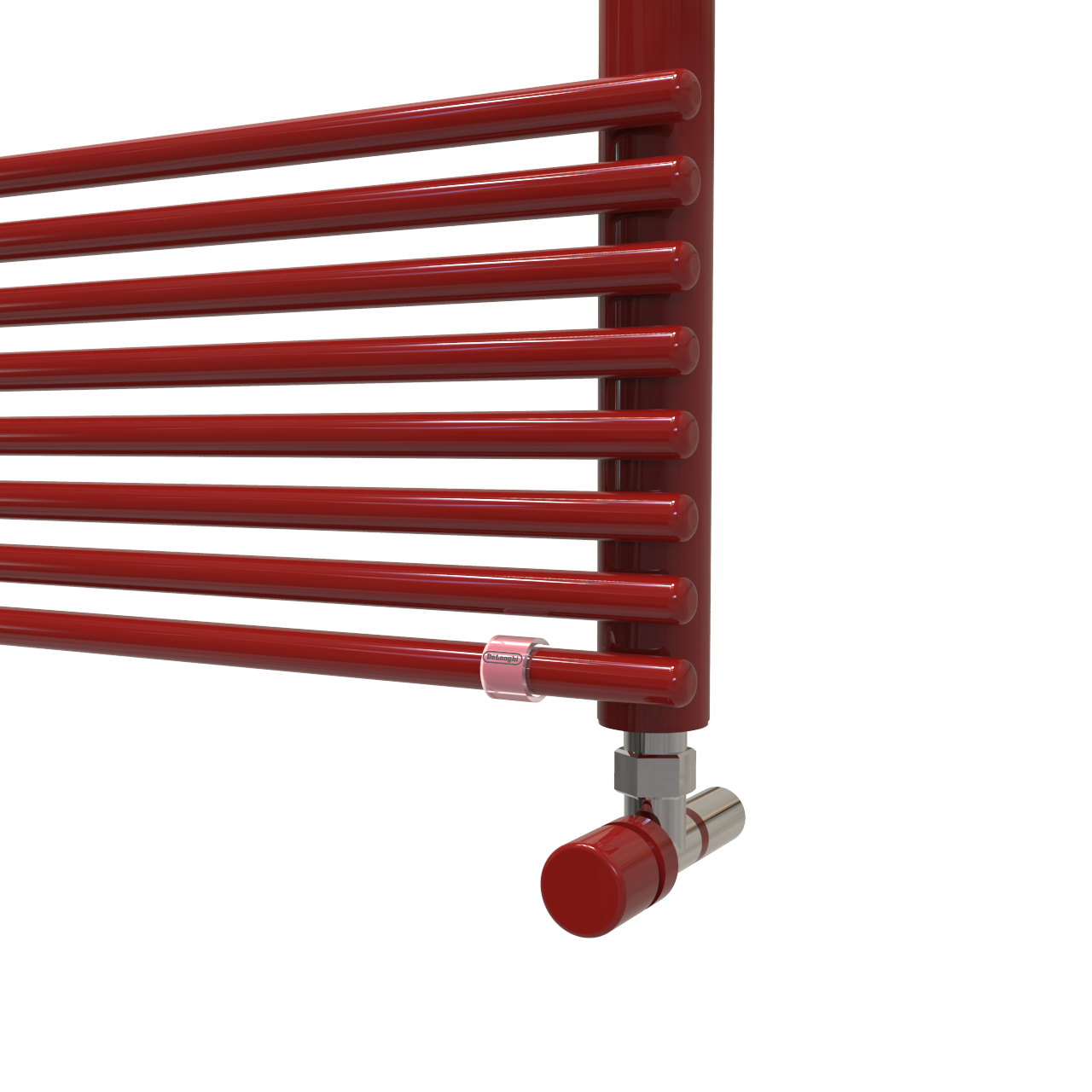 Scaldasalviette ad acqua calda DE'LONGHI SLIM rosso  interasse 450 mm, L 50 x H 107.7 cm - 4