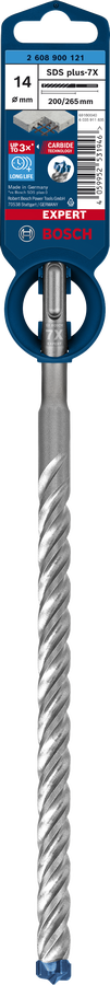 broca para hormigón enganche sds plus ø 14 x l. 265 mm bosch expert plus 7x