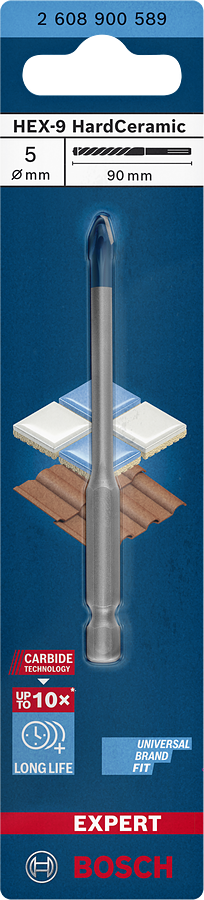 Foret carrelage 5 mm BOSCH EXPERT HEX-9 HardCeramic - 2