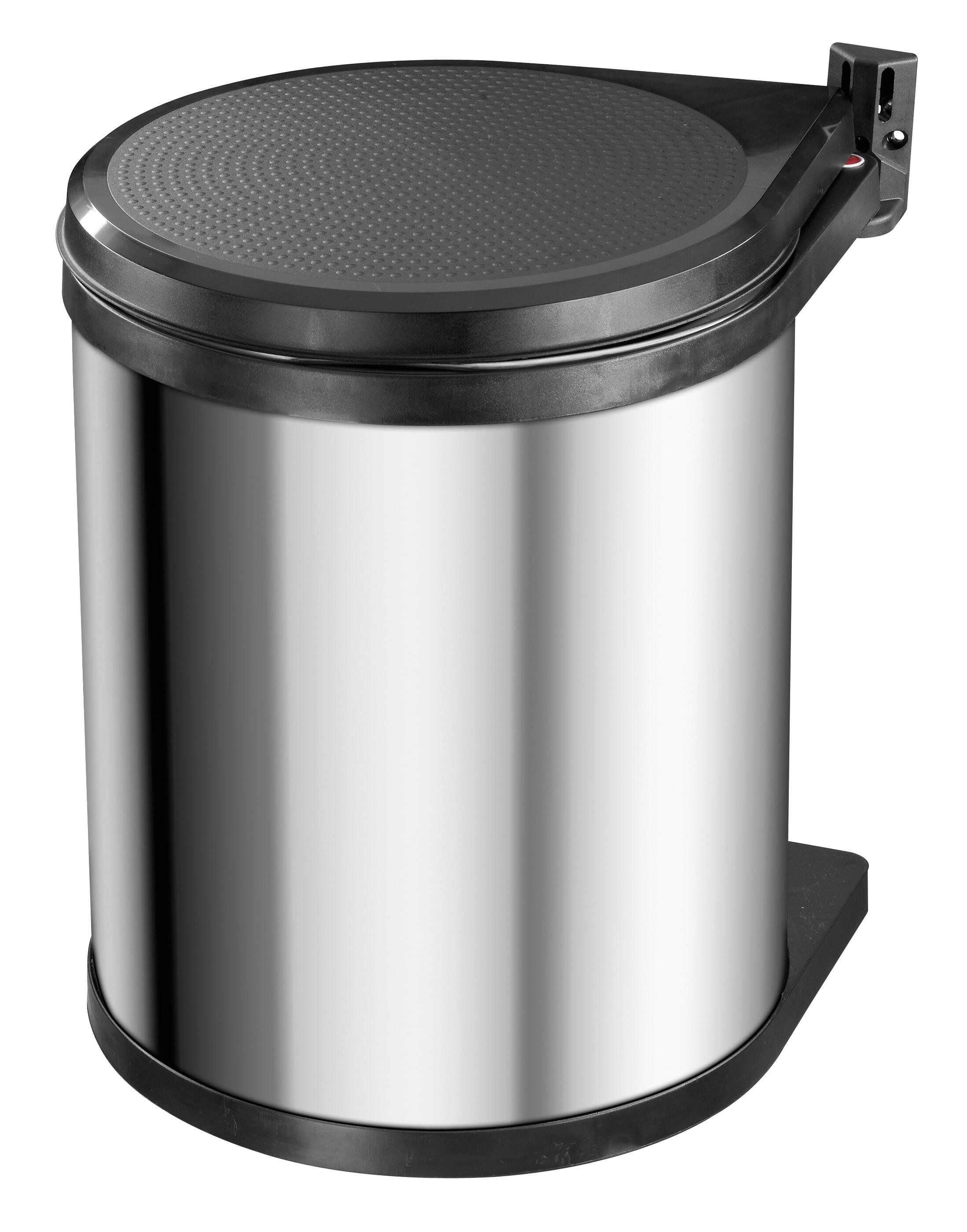 Balde de lixo extraível Hailo 15 L inox e plástico - 22