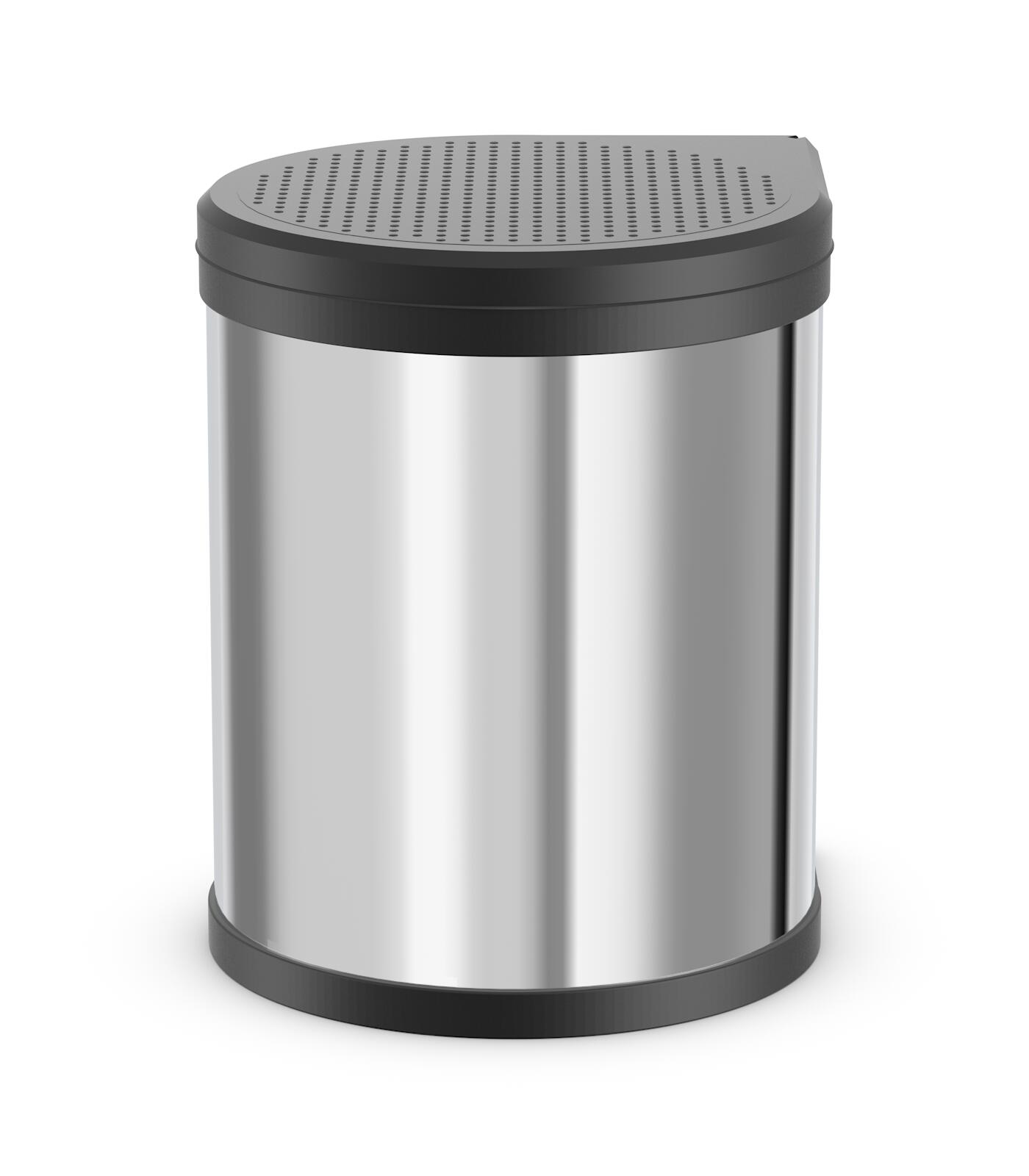Balde de lixo extraível Hailo 15 L inox e plástico - 2