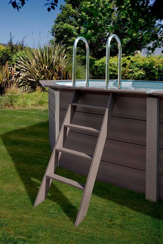 Piscine hors-sol, composite GRE, rectangulaire, L.4.66 x l.3.26 H.1.24m - 5