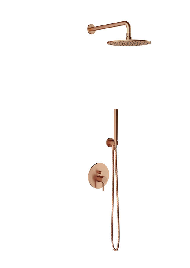 System prysznicowy podtynkowy miedź szczotkowana Simplon Omnires