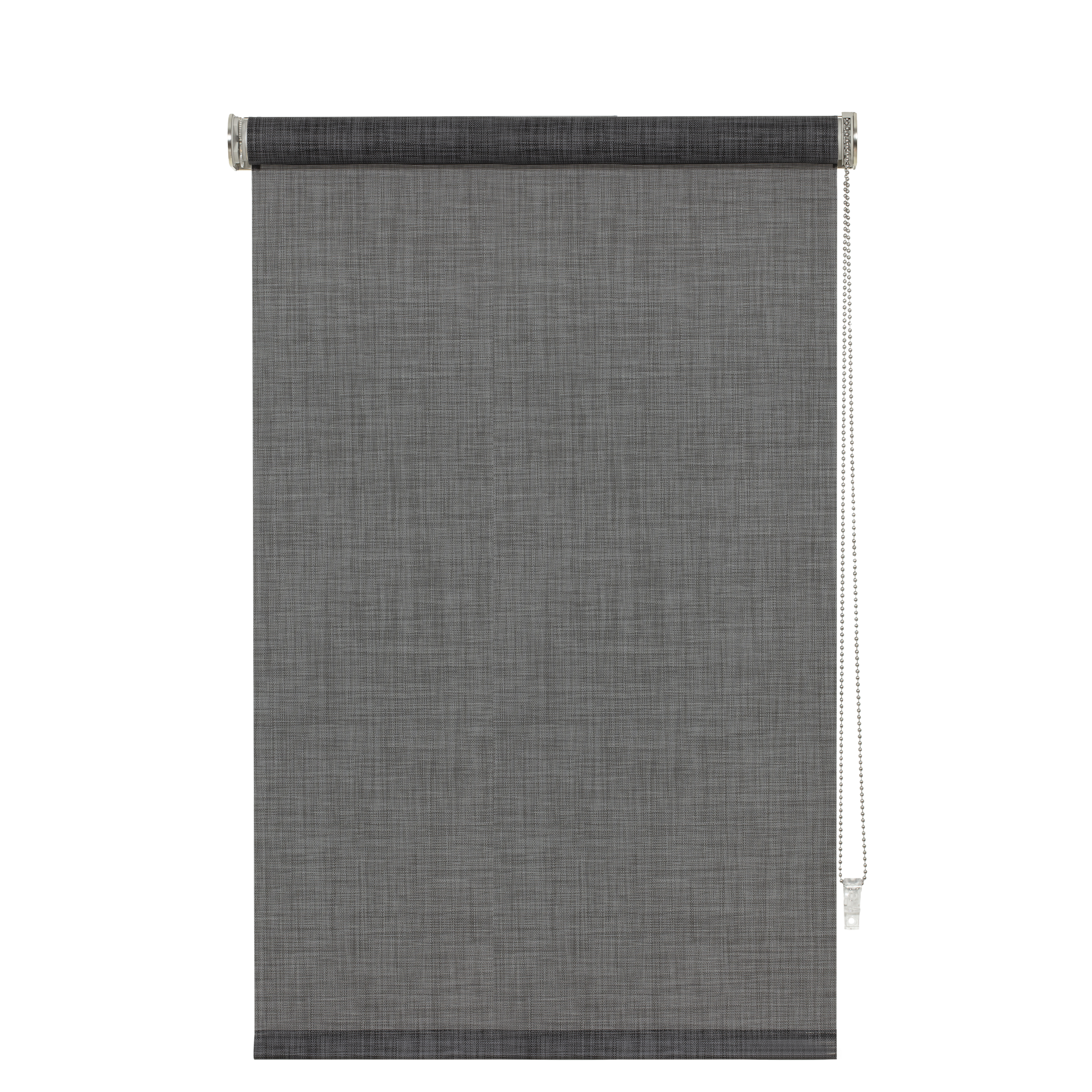 Estor enrollable screen 10% térmico Puebla de 120x250 poliéster liso negro charcoal INSPIRE con cadena - 10