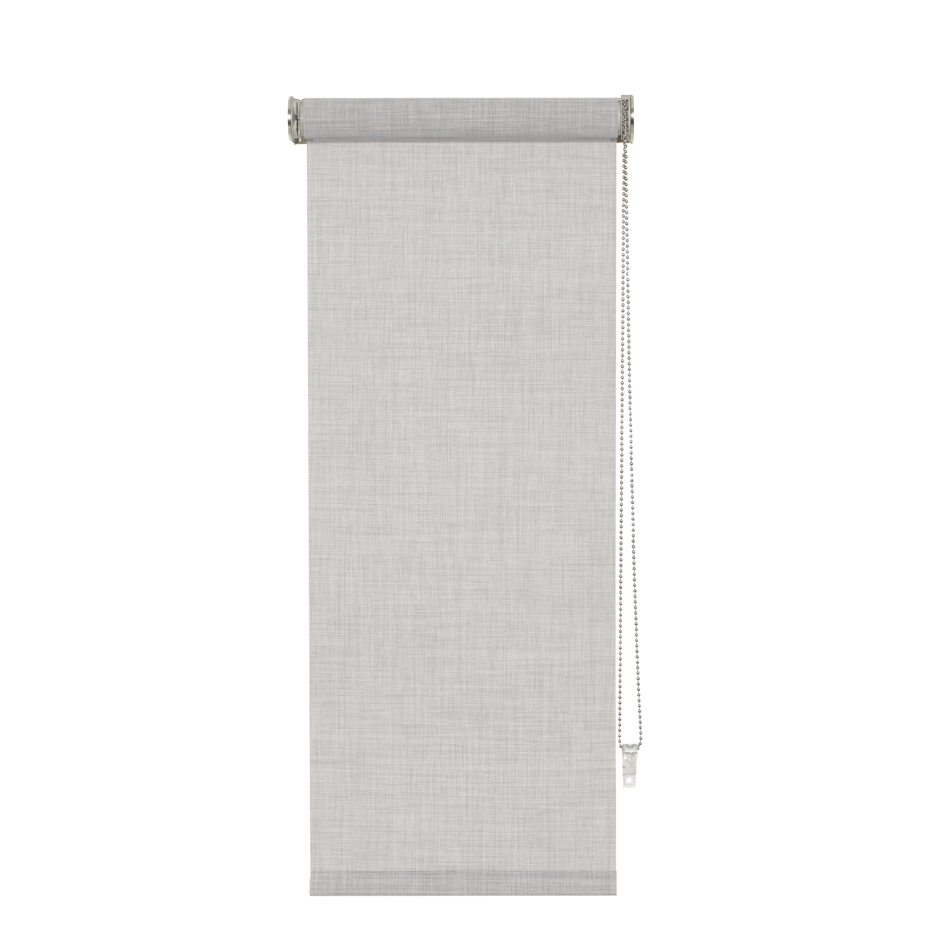 Estor enrollable screen 10% térmico con cadena Puebla poliéster liso blanco-perla INSPIRE de 75x250cm. Instalación sin taladrar - 5