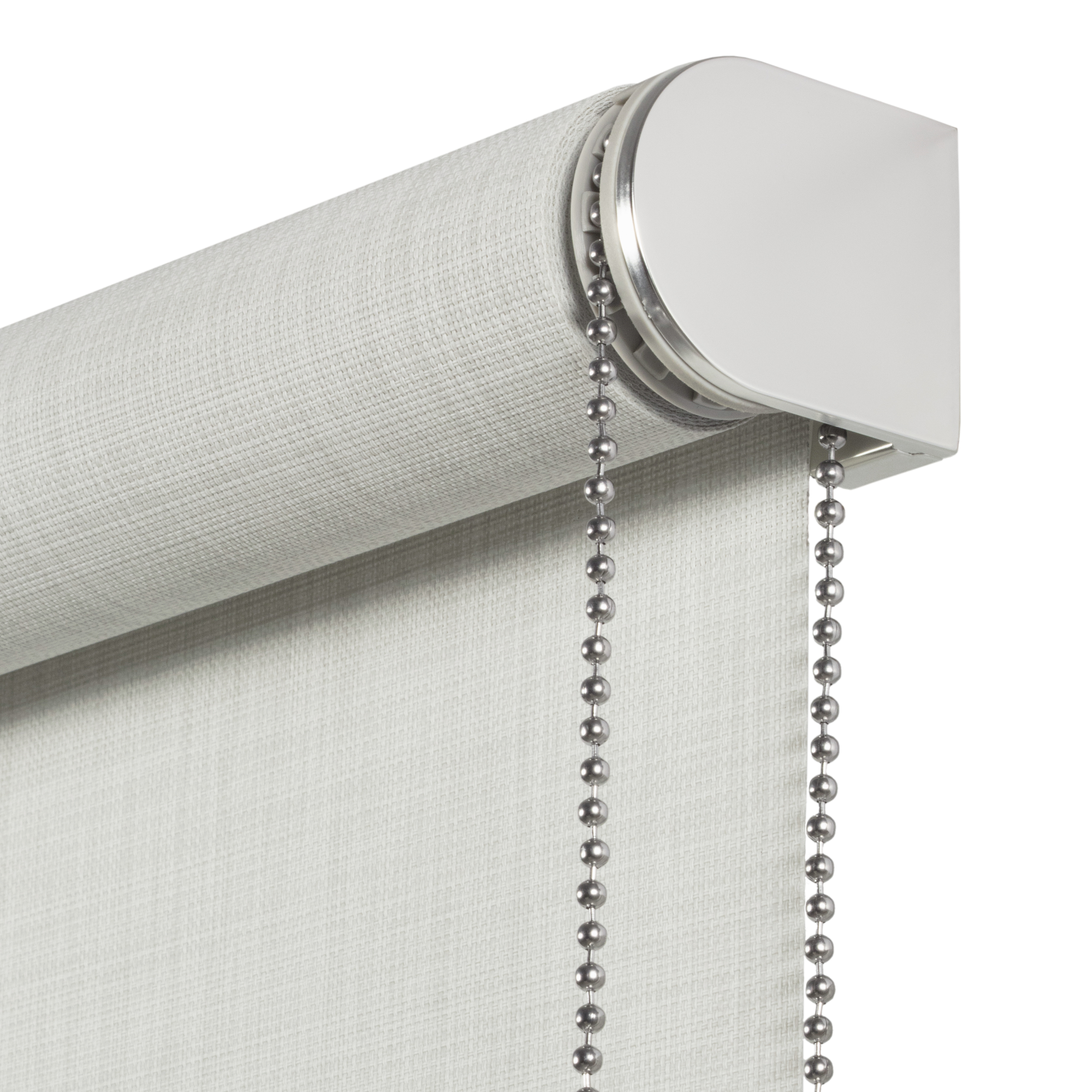 Estor enrollable screen 10% térmico con cadena Puebla poliéster liso blanco-perla INSPIRE de 75x250cm. Instalación sin taladrar - 9