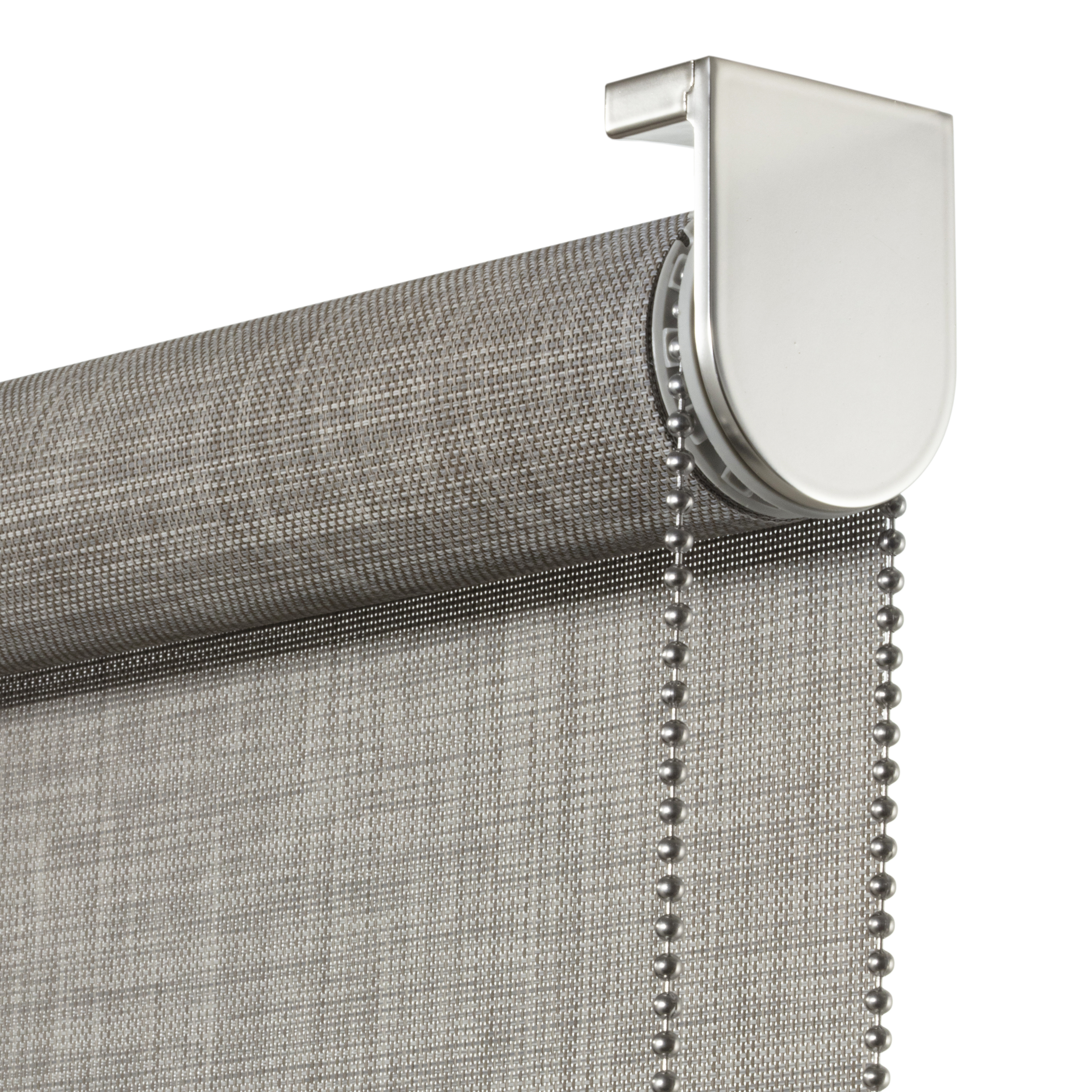 Estor enrollable screen 10% térmico con cadena Puebla poliéster liso gris granito INSPIRE de 90x250cm - 9