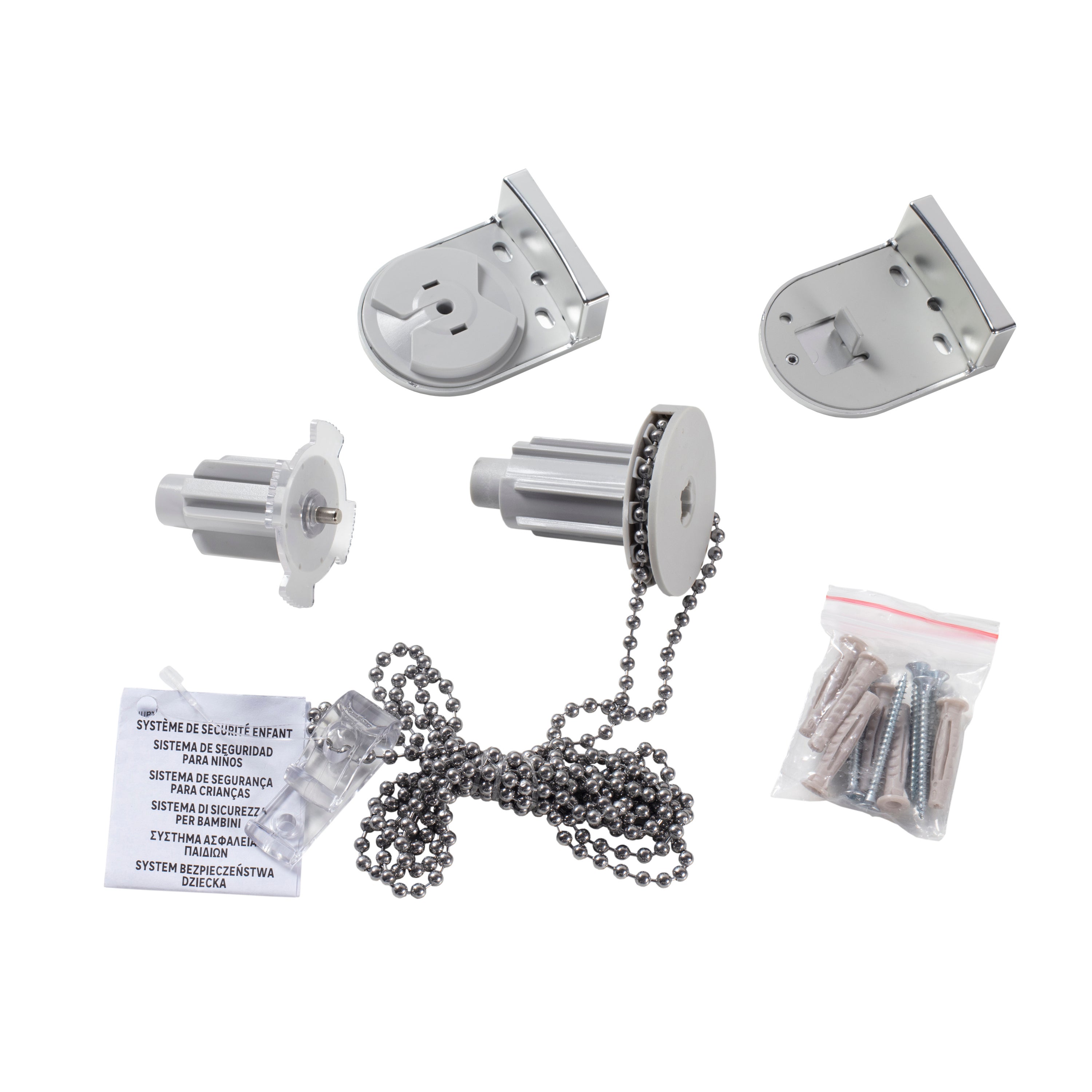 Estor enrollable screen 10% térmico con cadena Puebla pvc liso blanco / perla INSPIRE de 135x250cm - 3