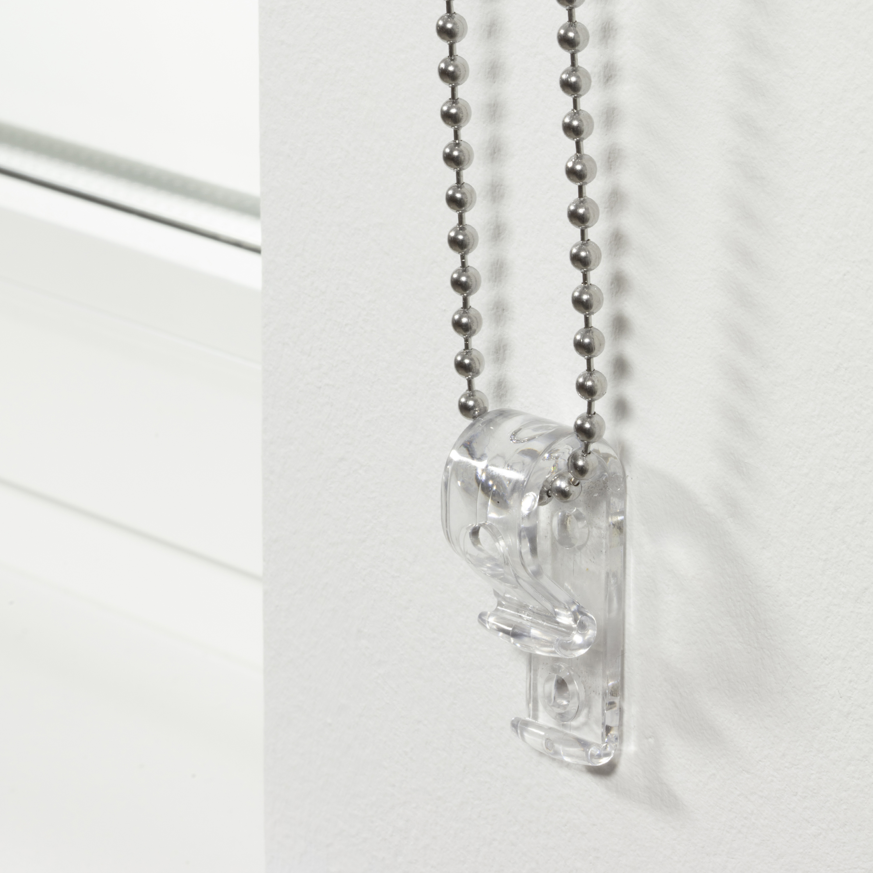 Estor enrollable screen 10% térmico con cadena Puebla poliéster liso blanco-perla INSPIRE de 75x250cm. Instalación sin taladrar - 11