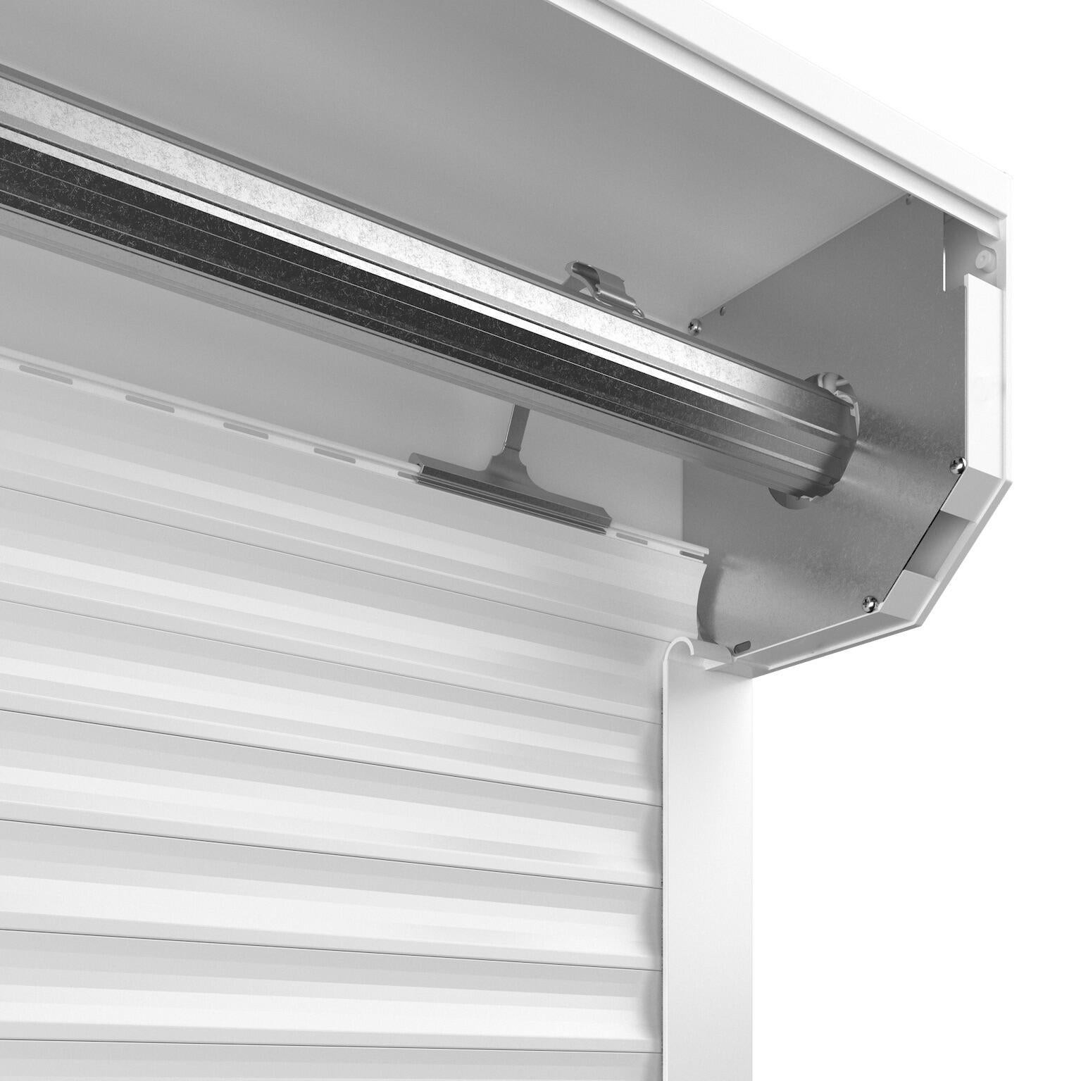 Volet roulant électrique alu. isolé blanc motorisé radio, H.160 x l.120 cm - 9
