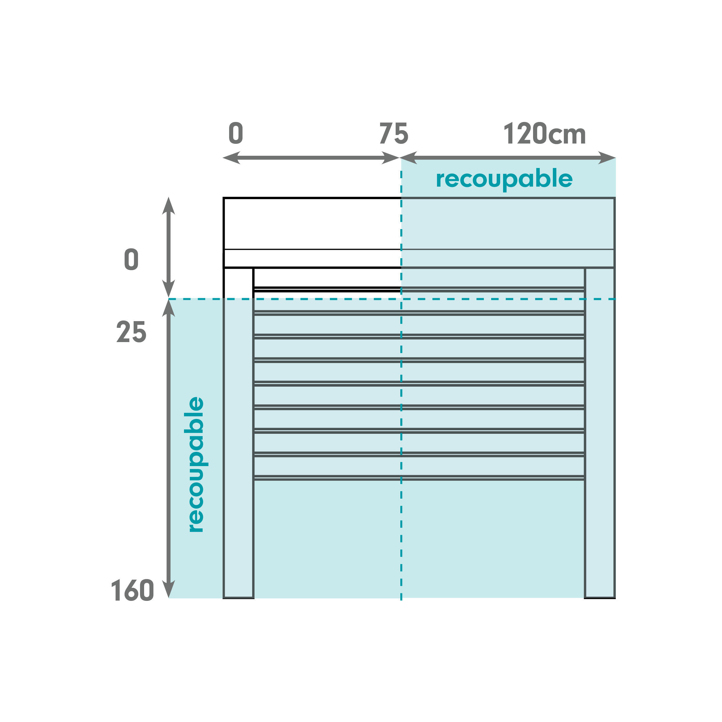 Volet roulant électrique alu. isolé blanc motorisé radio, H.160 x l.120 cm - 4