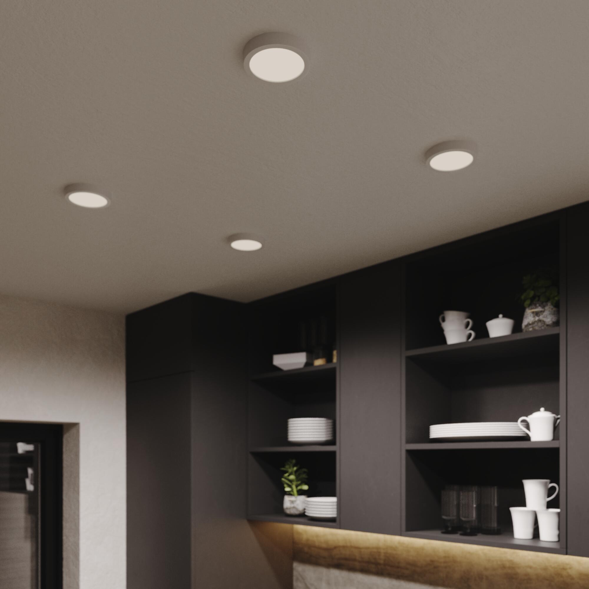 Kit 1 spot à fixer LED Sanoa IP44, blanc chaud/neutre D.12 blanc INSPIRE - 5