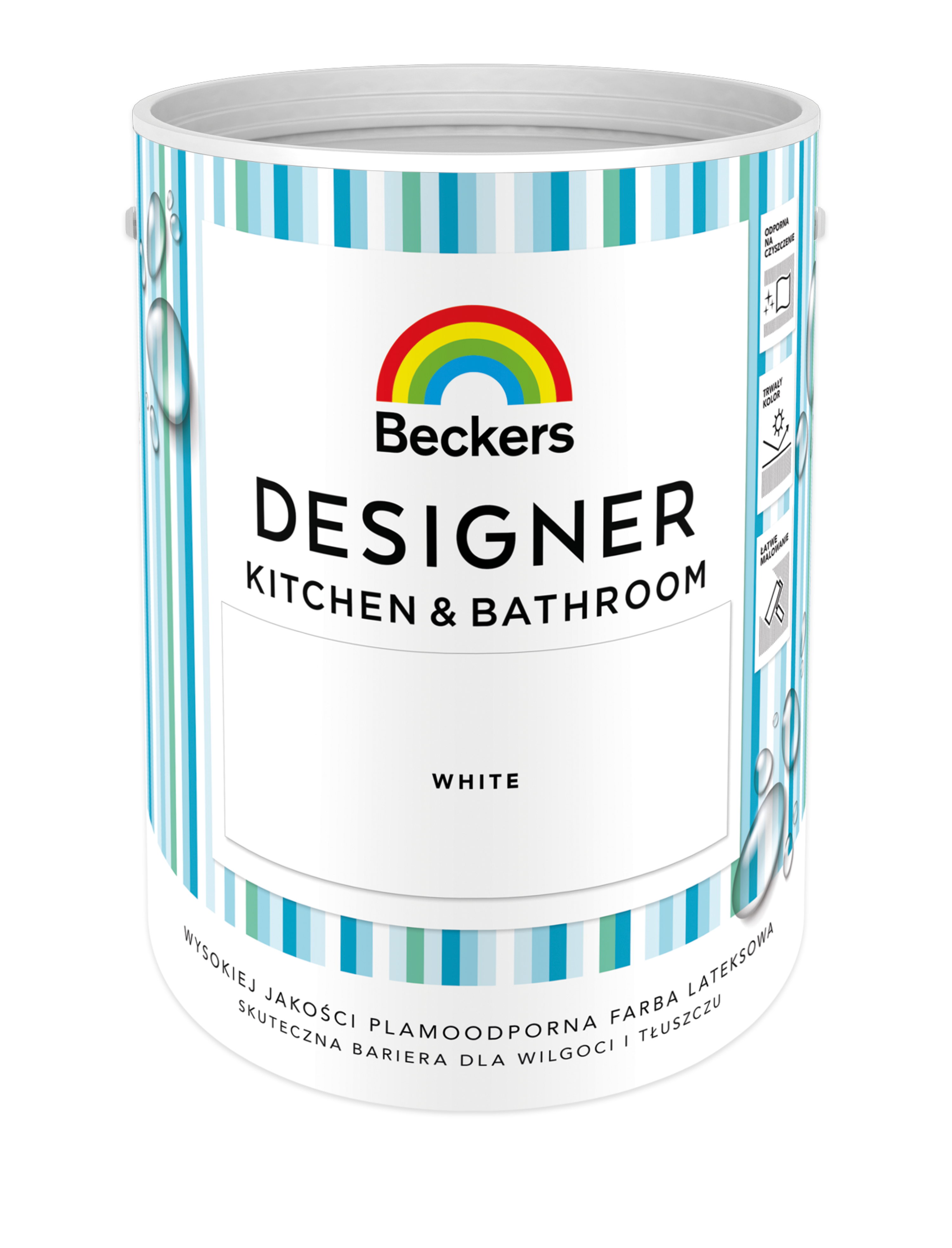 Farba Beckers Designer Kitchen &amp; Bathroom White 5 l