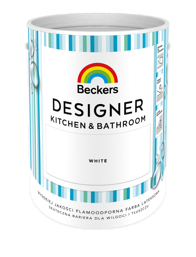 Farba Beckers Designer Kitchen & Bathroom White 5 l
