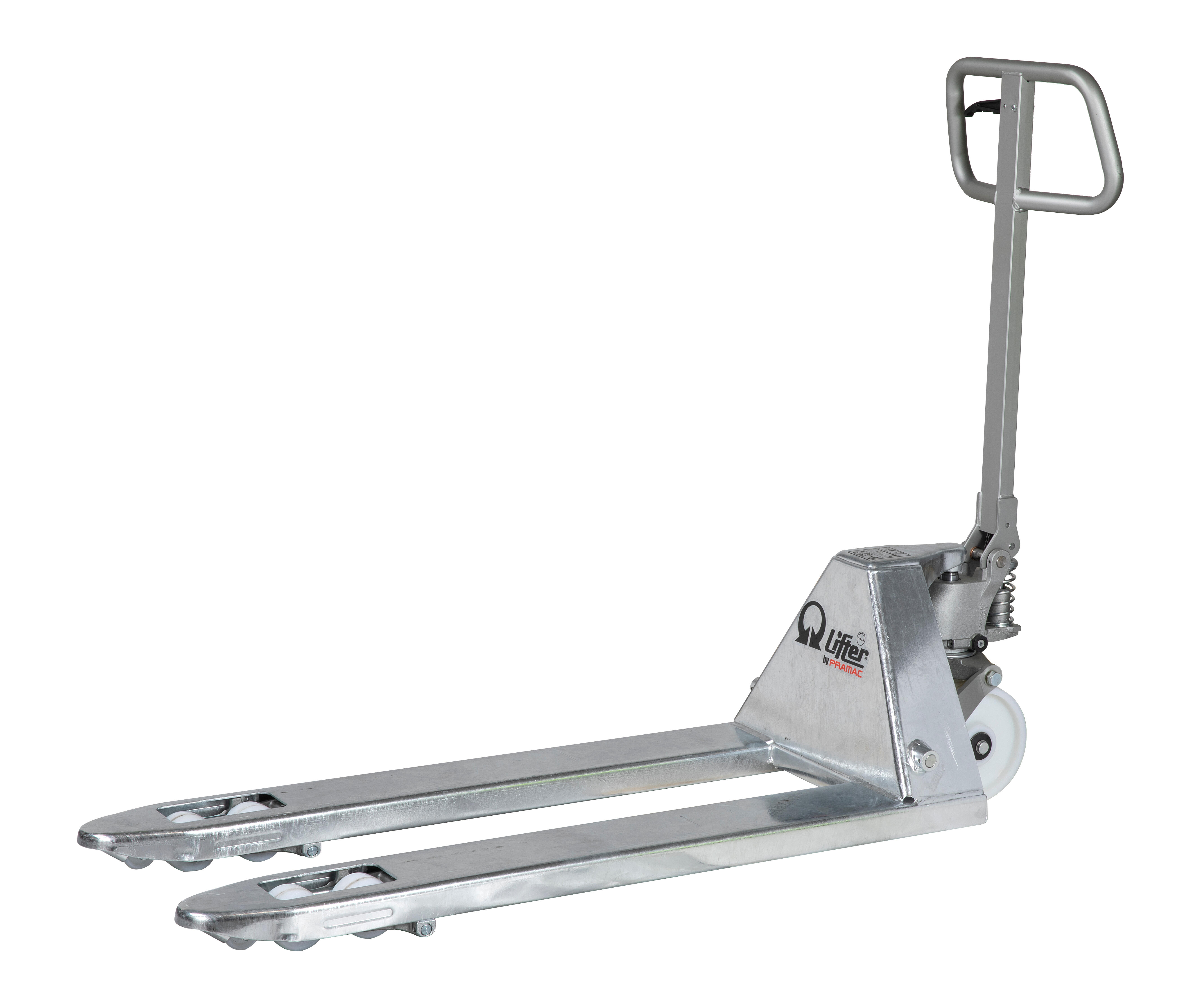 Transpaleta manual gs galvanizada, 1150x525, 2.500 kg, rueda & rodillos 4 nylon