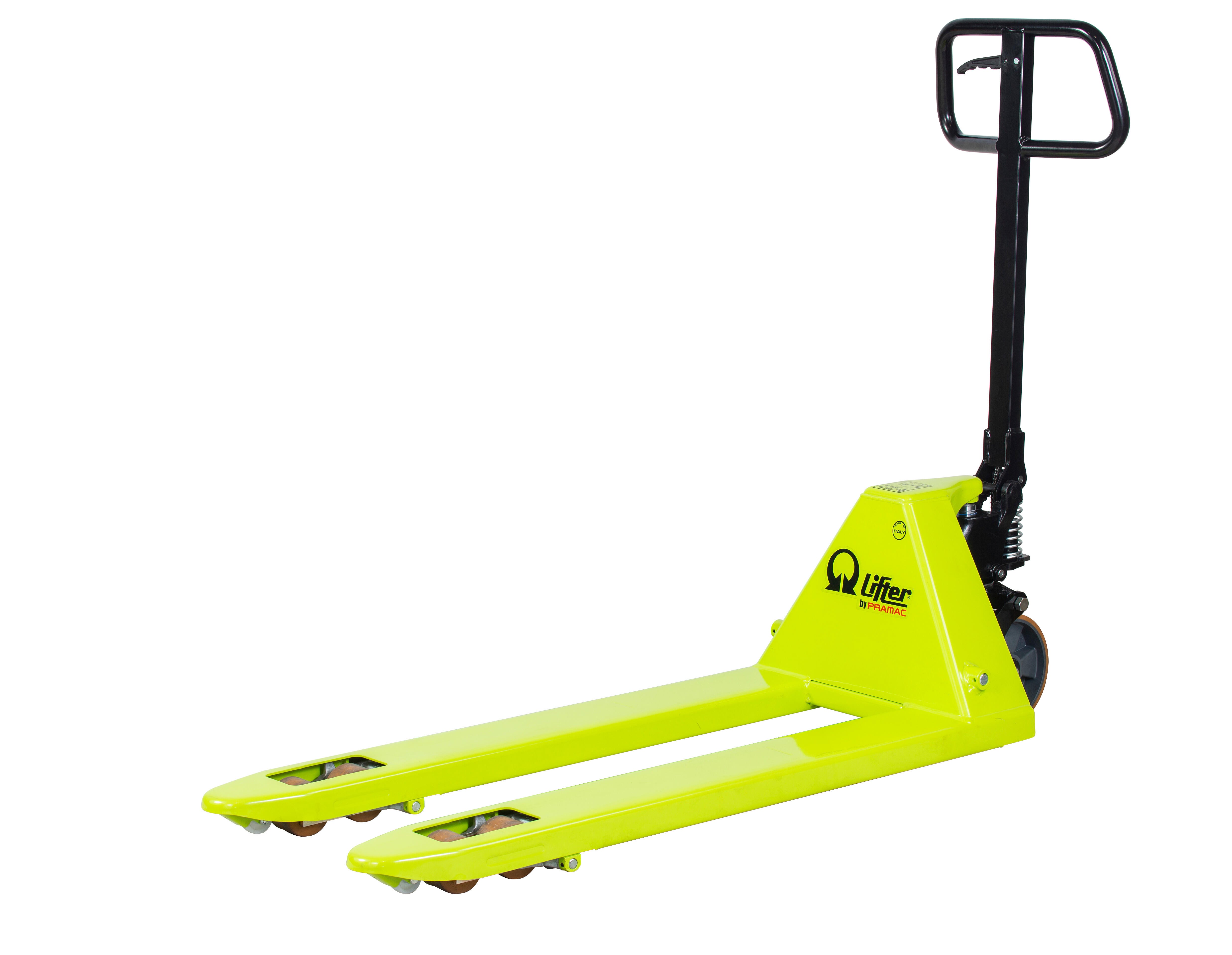 Transpaleta manual gsevos4 goma, 1150x525, 2.500 kg, rueda goma, rodillos 4 poly