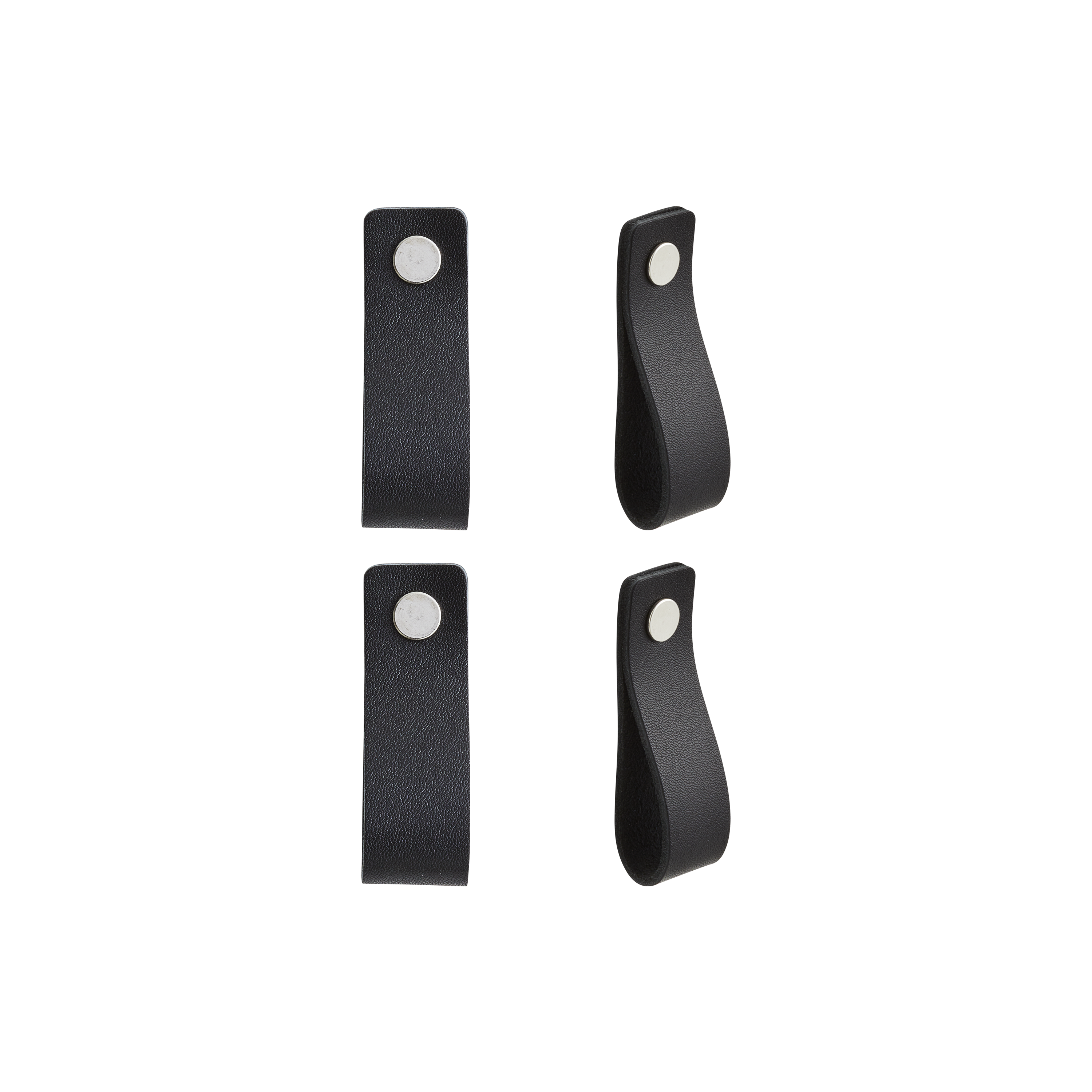 4 pomo de mueble inspire serie zack de piel negro