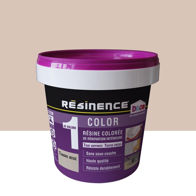 Résine colorée évier color RESINENCE, tendre beige satiné, 0.5 l
