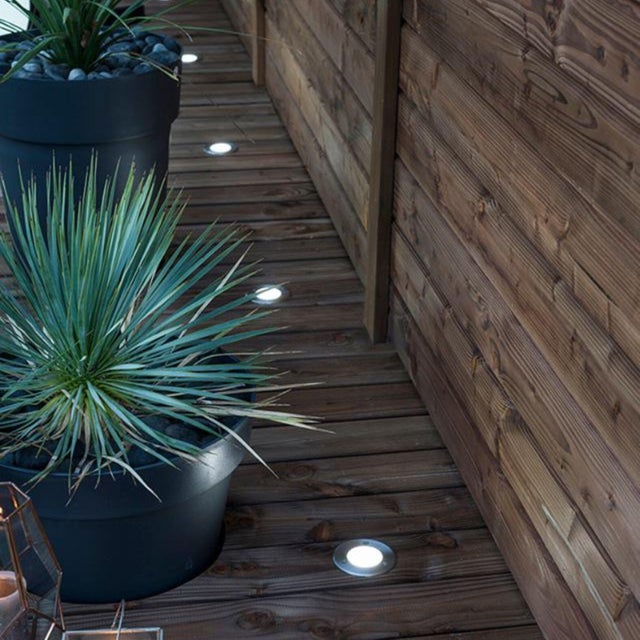 Spot extérieur à encastrer LED, Diam.10 cm 500 Lumen blanc froid, GL15 LUMIHOME